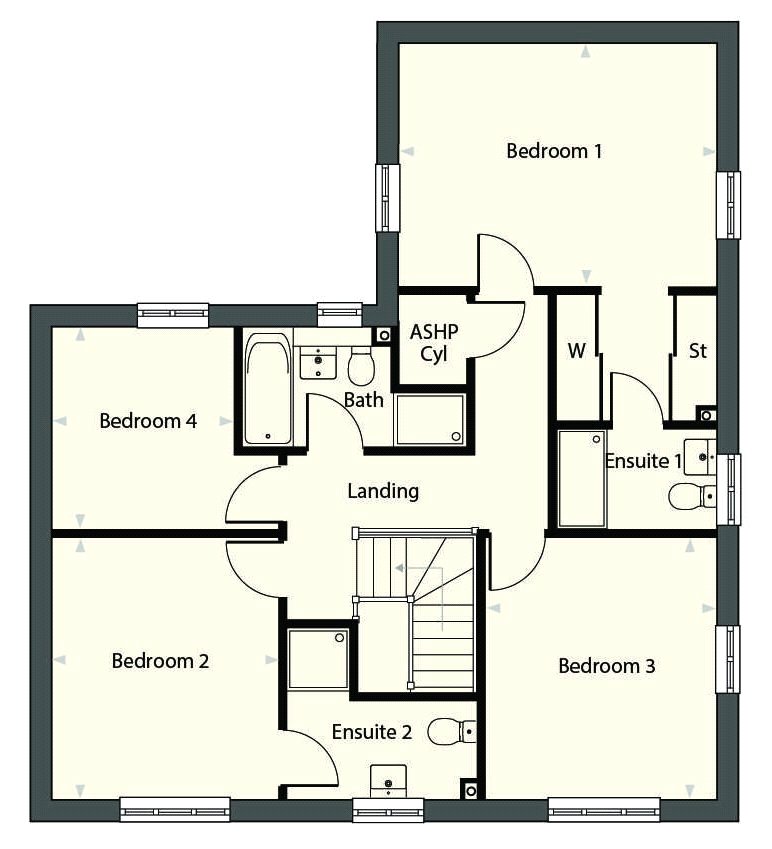 Plot 19, Oak Grove, Dunton floorplan