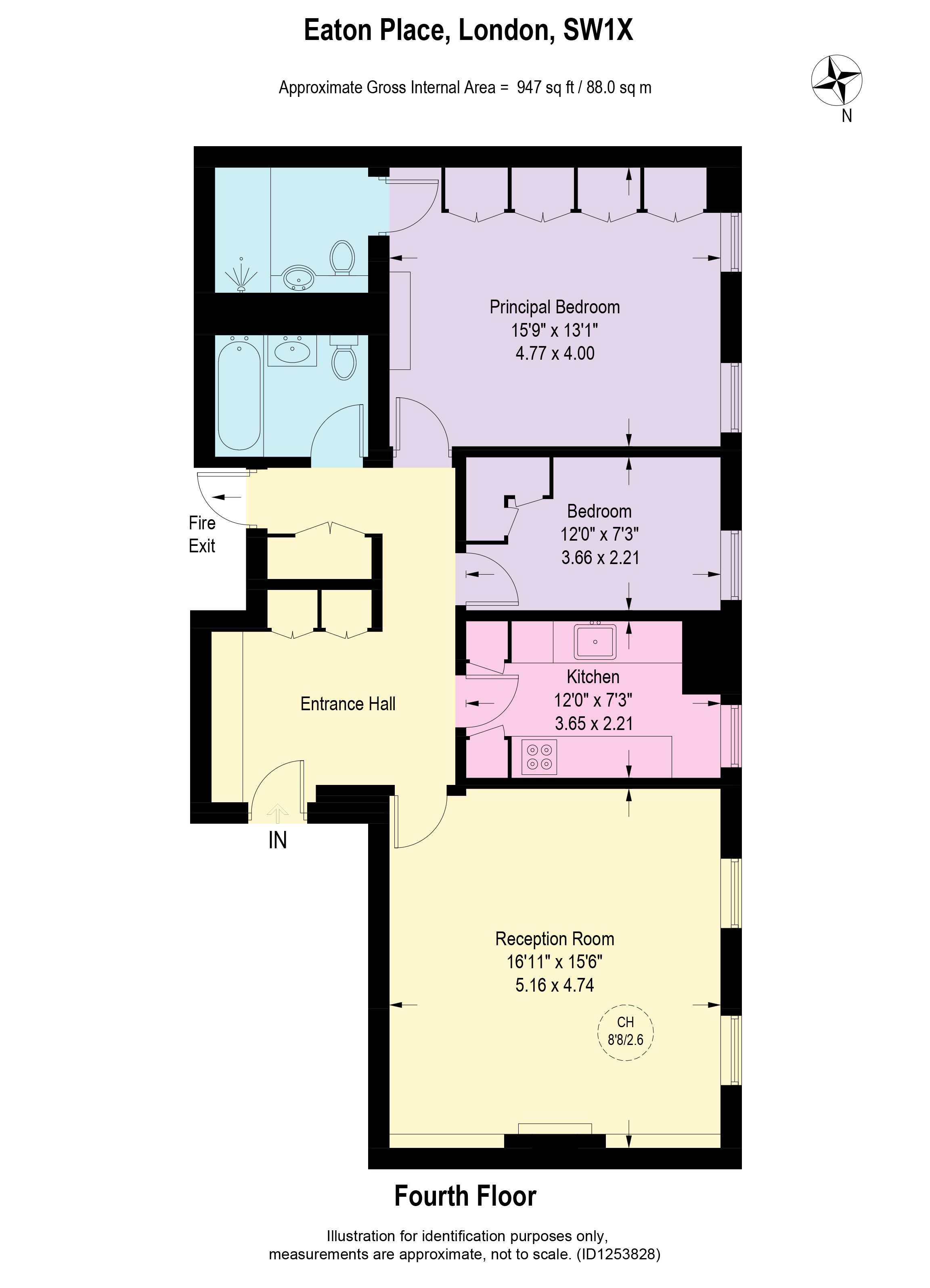 86-88, Eaton Place, London floorplan