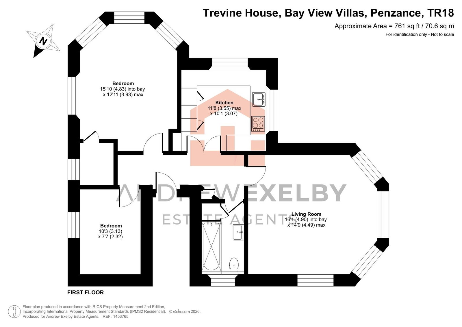 Flat 3, Trevine House, Penzance floorplan