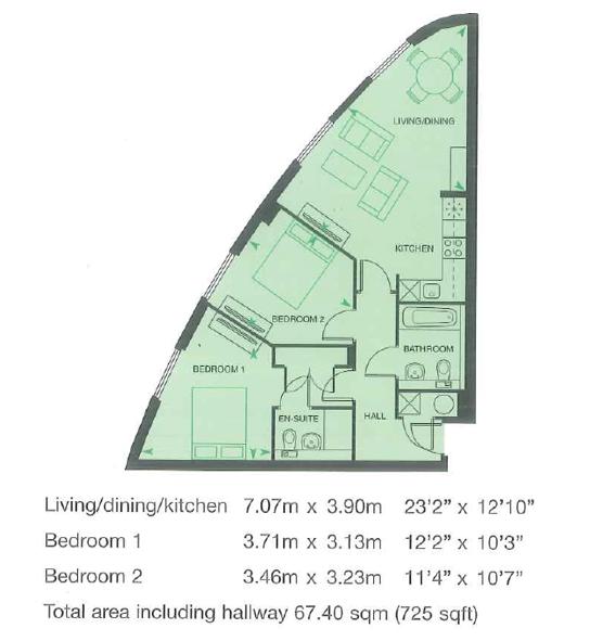 2 bed flat to rent in Chatham Quays, Dock Head Road, St. Marys Island