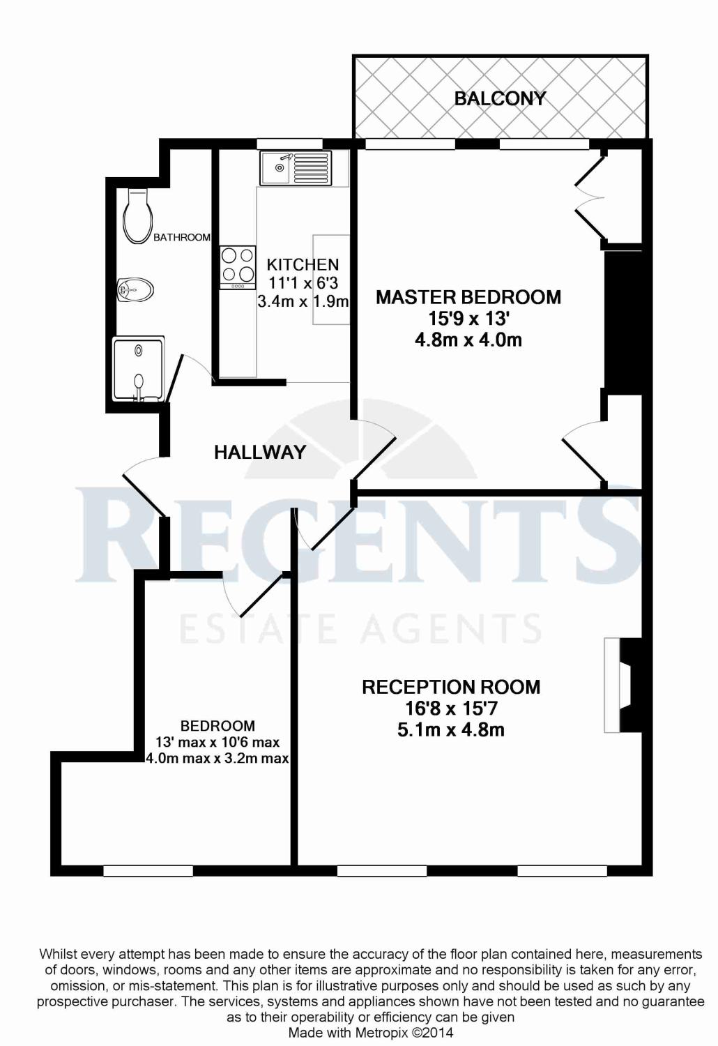 2 Bedrooms Flat to rent in Guildford Street, Chertsey, Surrey KT16