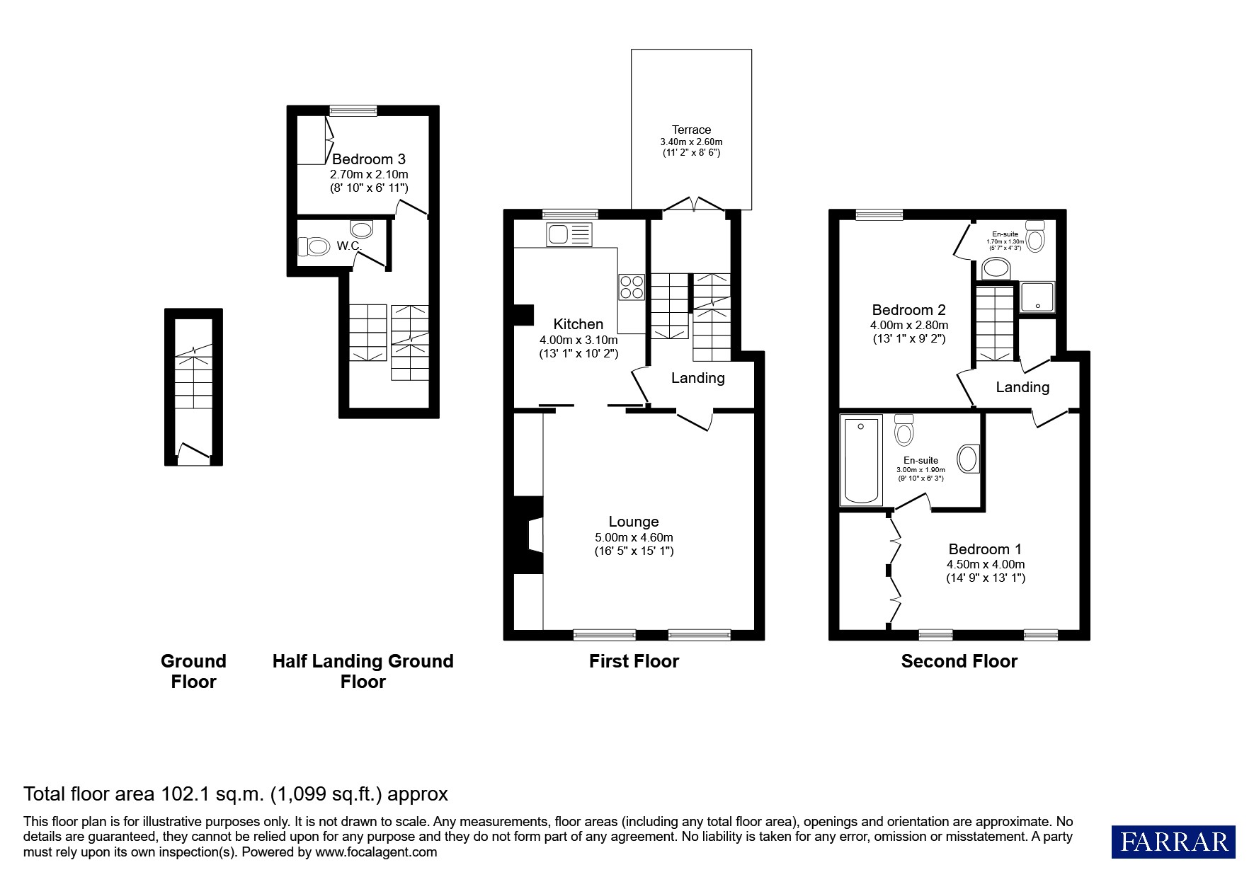 Upper Maisonette, 19 Redesdale Street, London floorplan