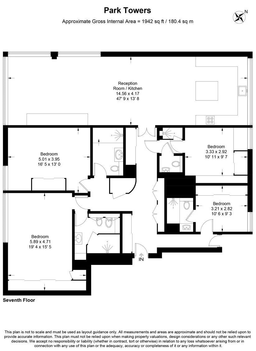 11 Park Towers, 2, Brick Street, Mayfair floorplan