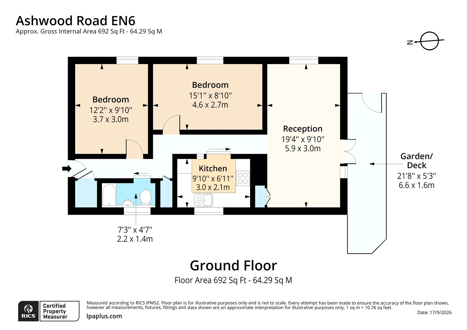 5, Ashwood Road, Potters Bar floorplan