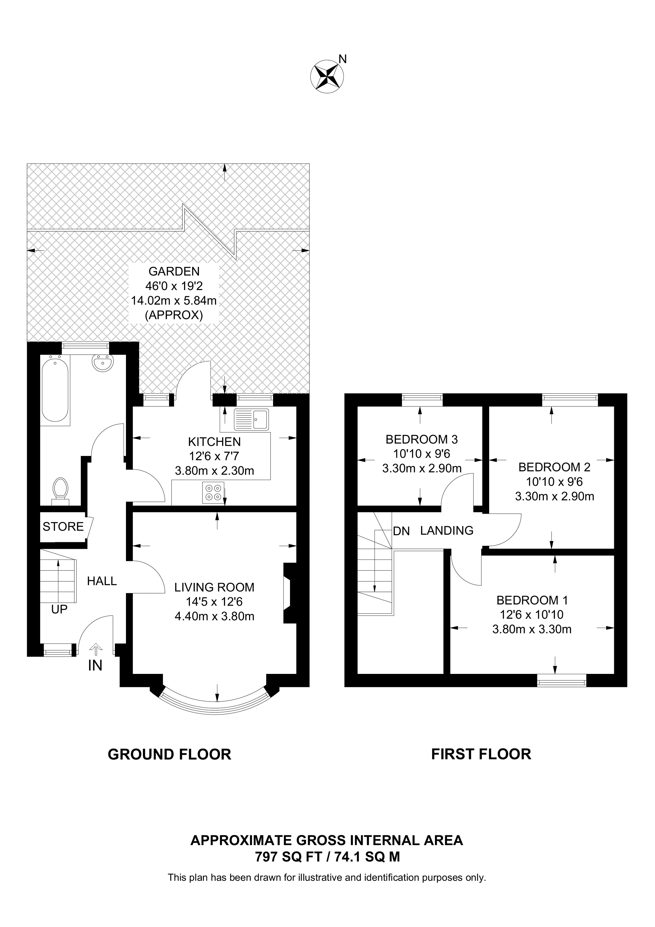 Crossway, Pinner floorplan