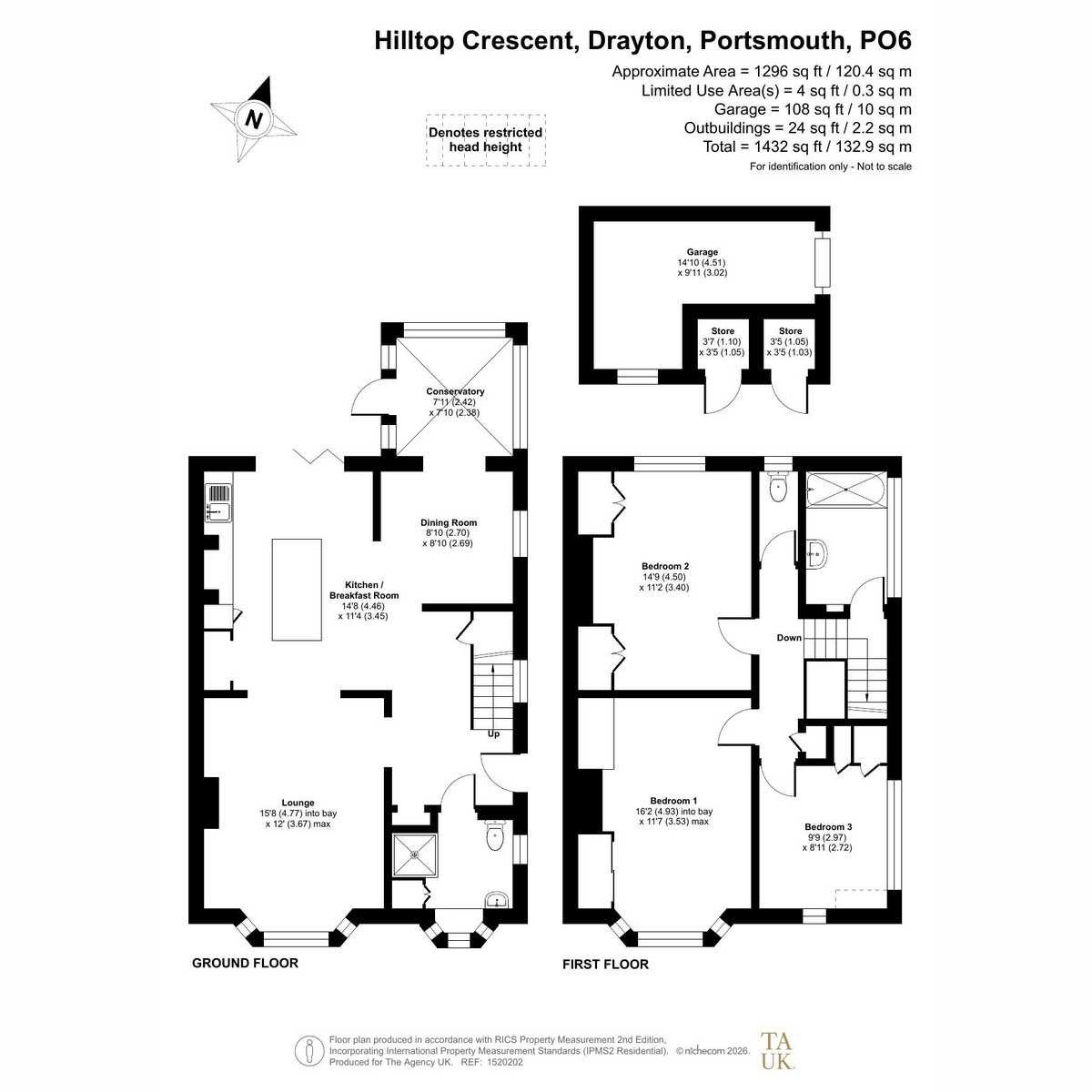30, Hilltop Crescent, Portsmouth floorplan