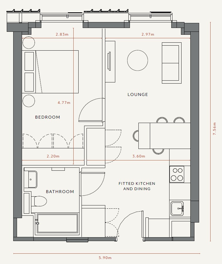 VL-1005,, Vita Living, Circle Square, Manchester floorplan