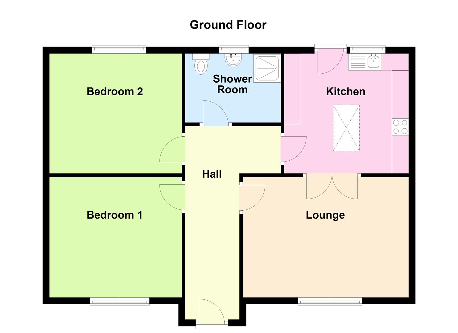 2, Fox's Place, Old Road, Chesterfield floorplan