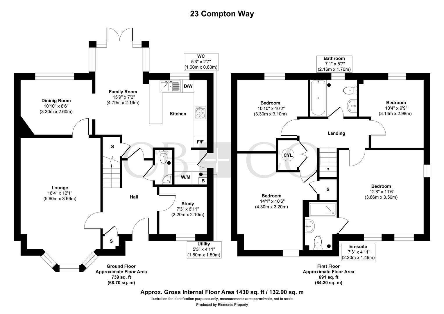 23, Compton Way, Derby floorplan