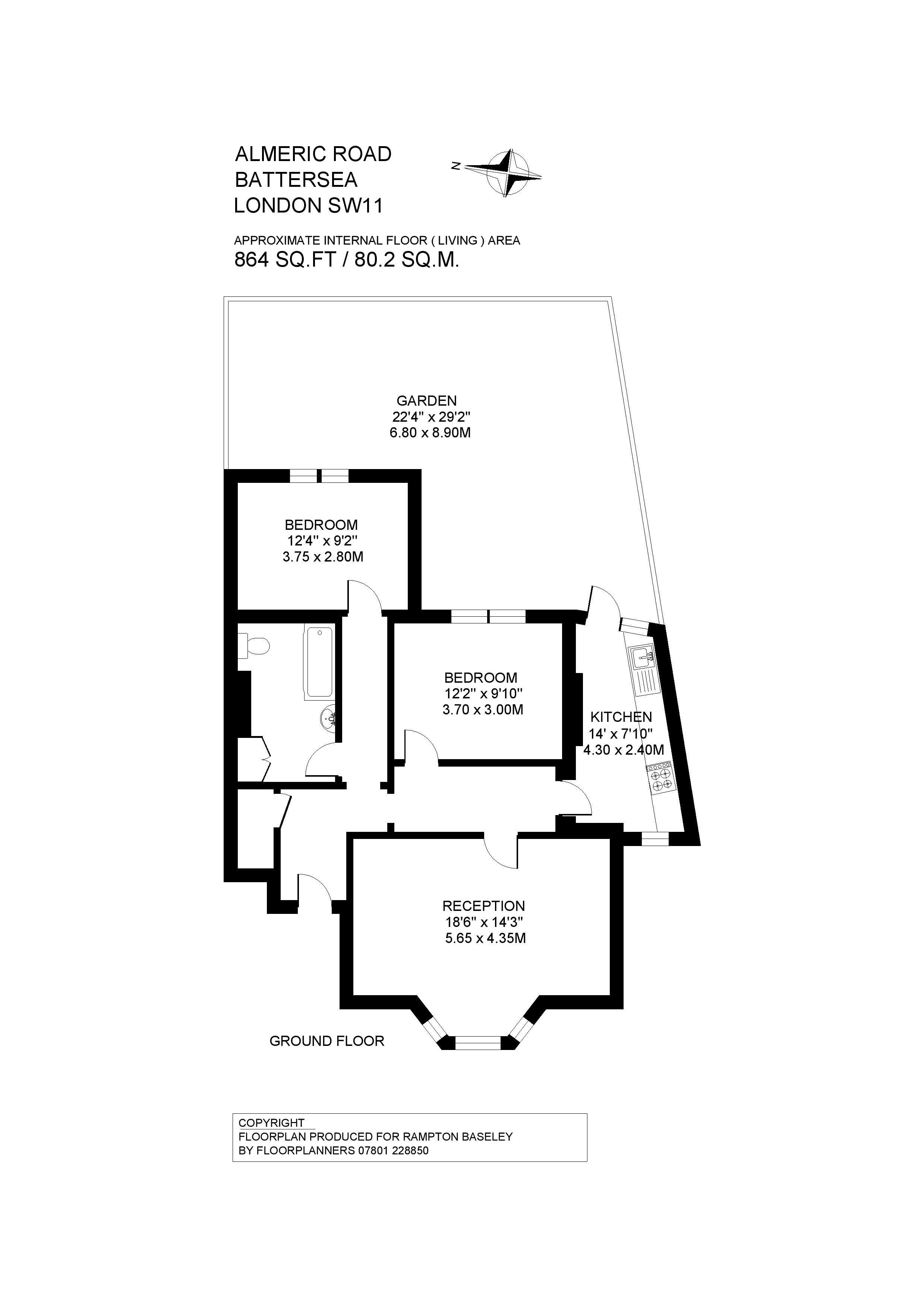 2 Bedrooms Flat to rent in Almeric Road, London SW11