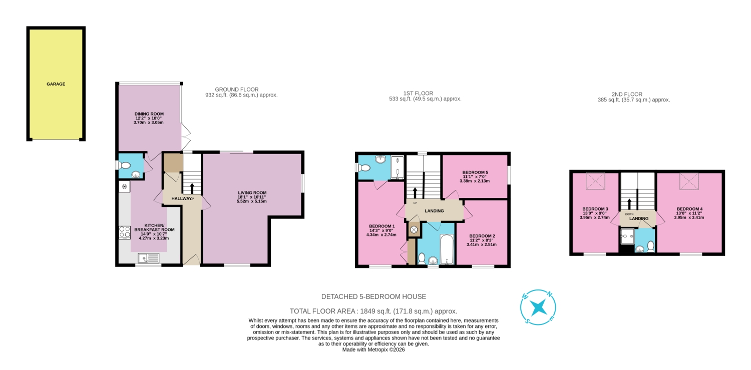 9, Wisteria Drive, Wymondham floorplan
