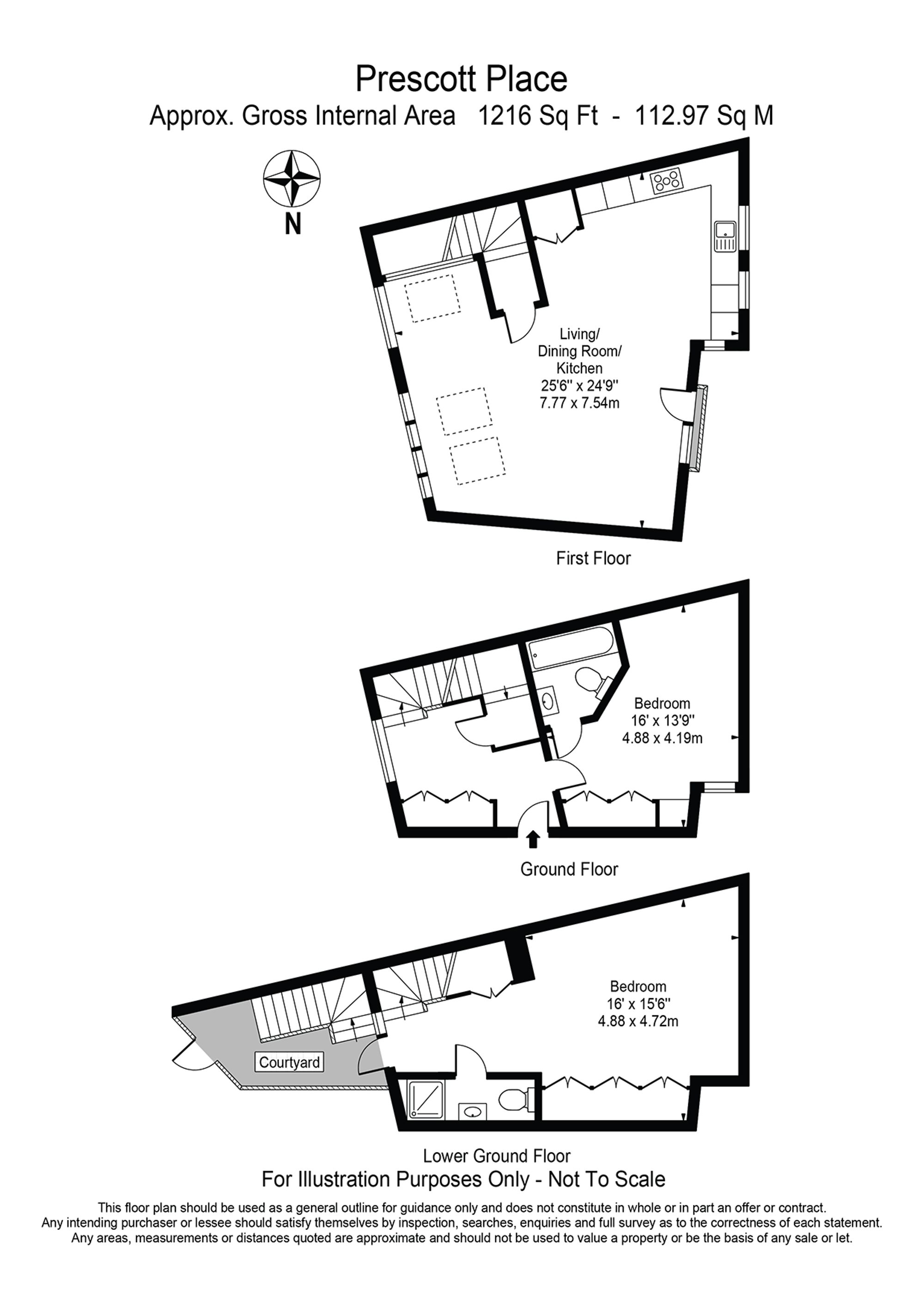 16 Prescott Place, London floorplan