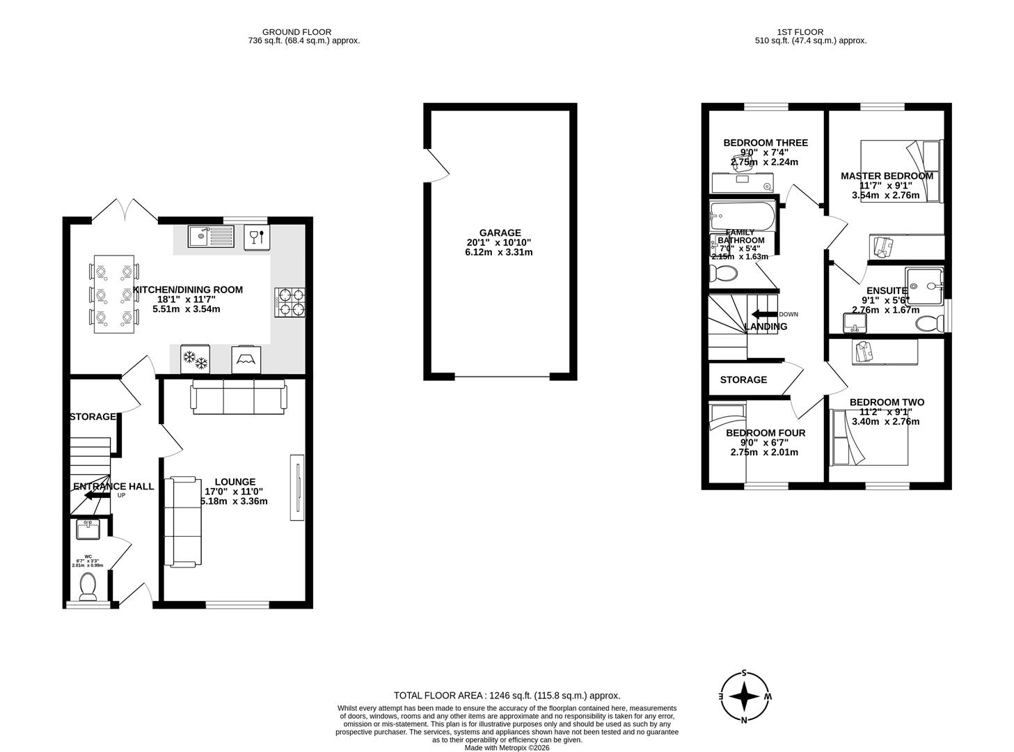 1, Linnet Court, Leyland floorplan