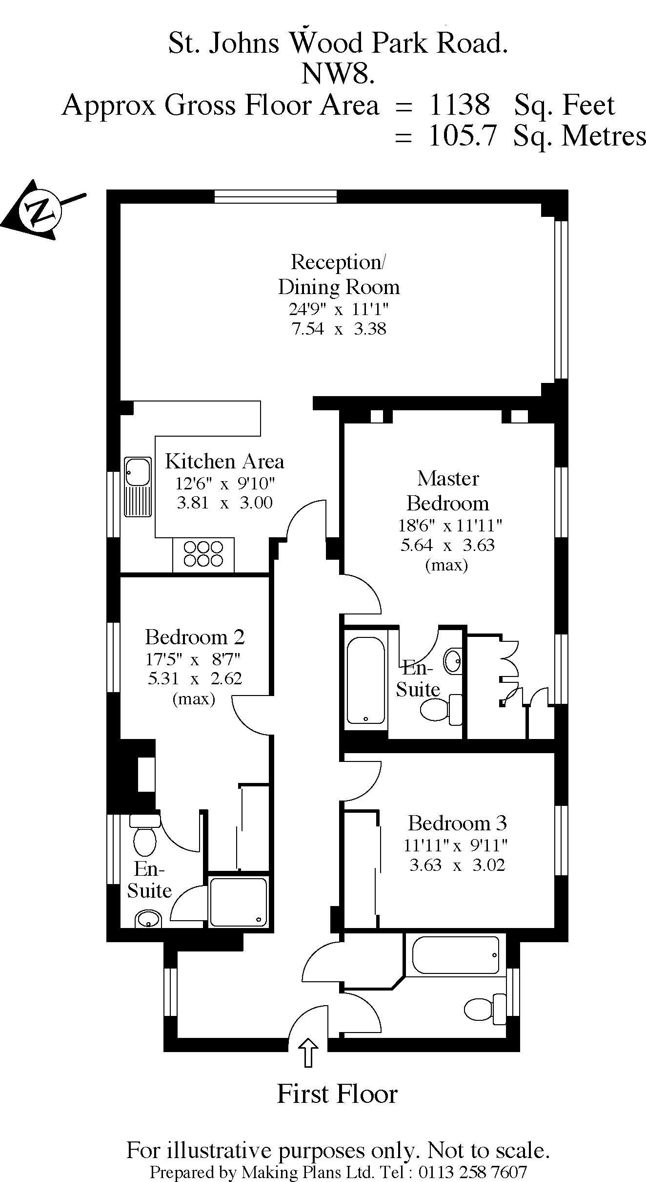 3 Bedrooms Flat to rent in Boydell Court, St. Johns Wood NW8