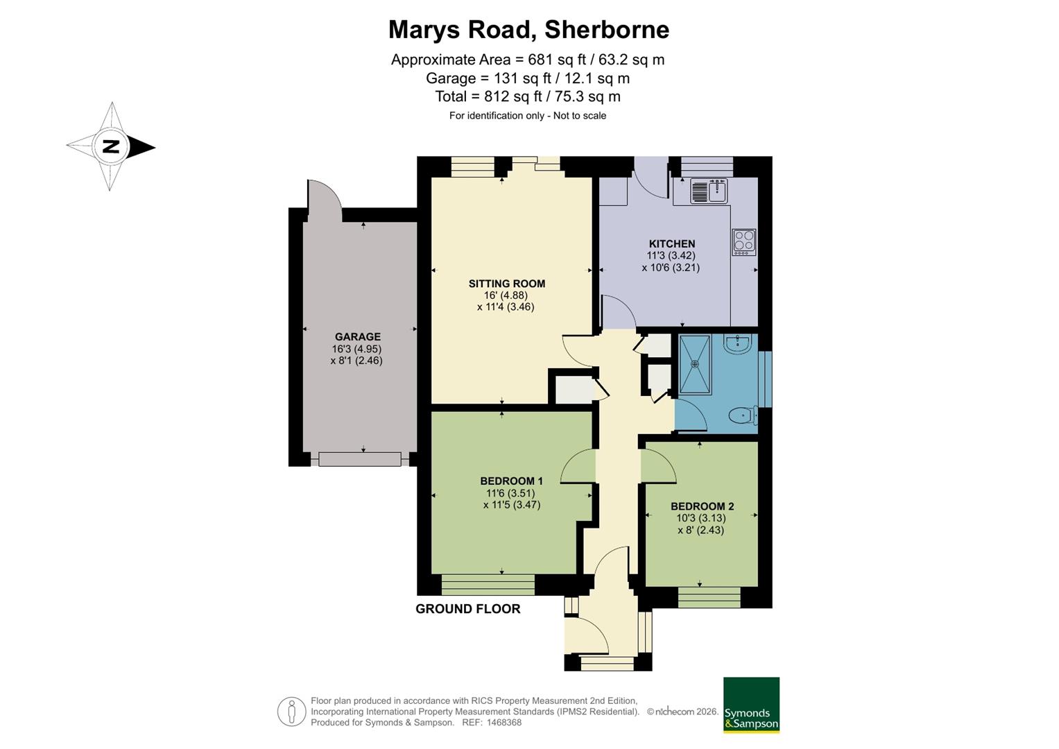 13, St. Marys Road, Sherborne floorplan