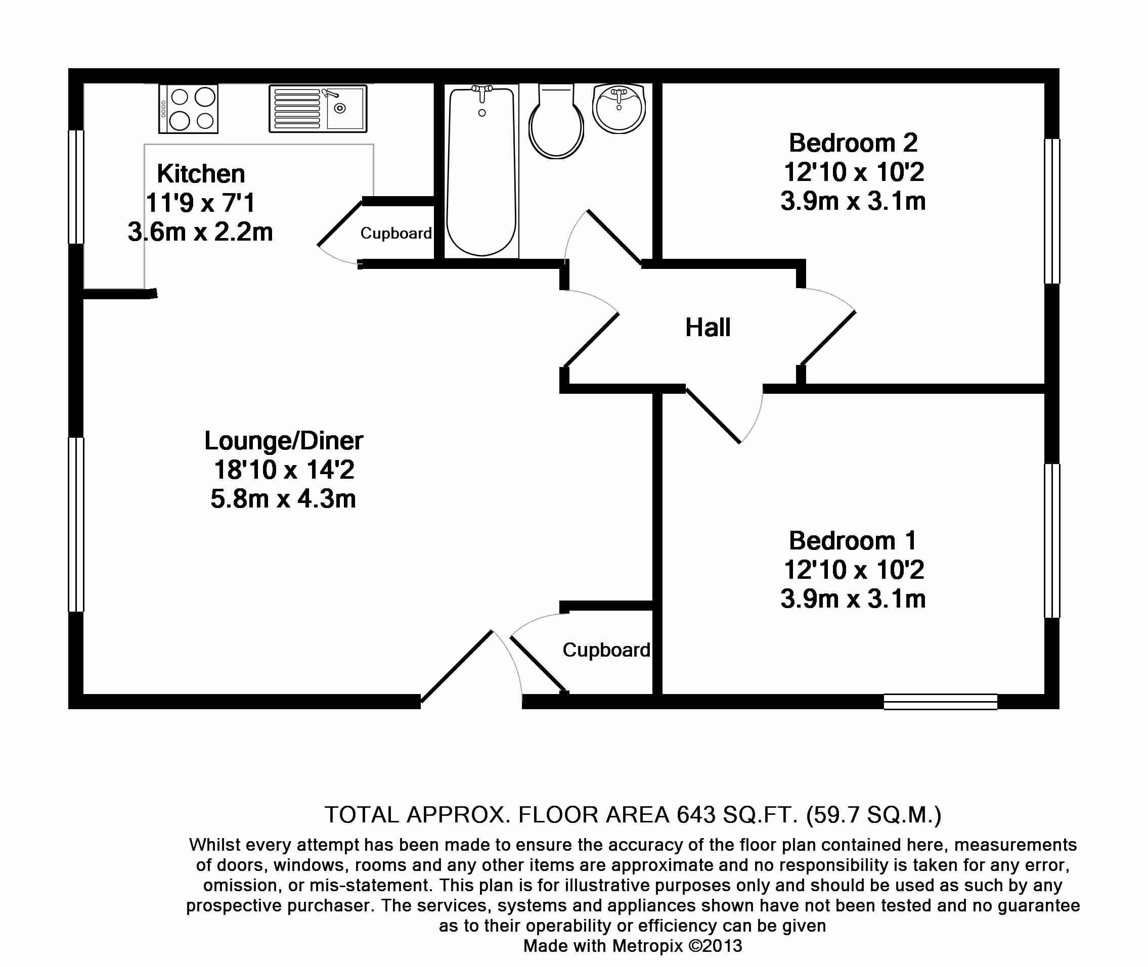 2 Bedrooms Flat to rent in Church Lane, Mill End, Rickmansworth WD3