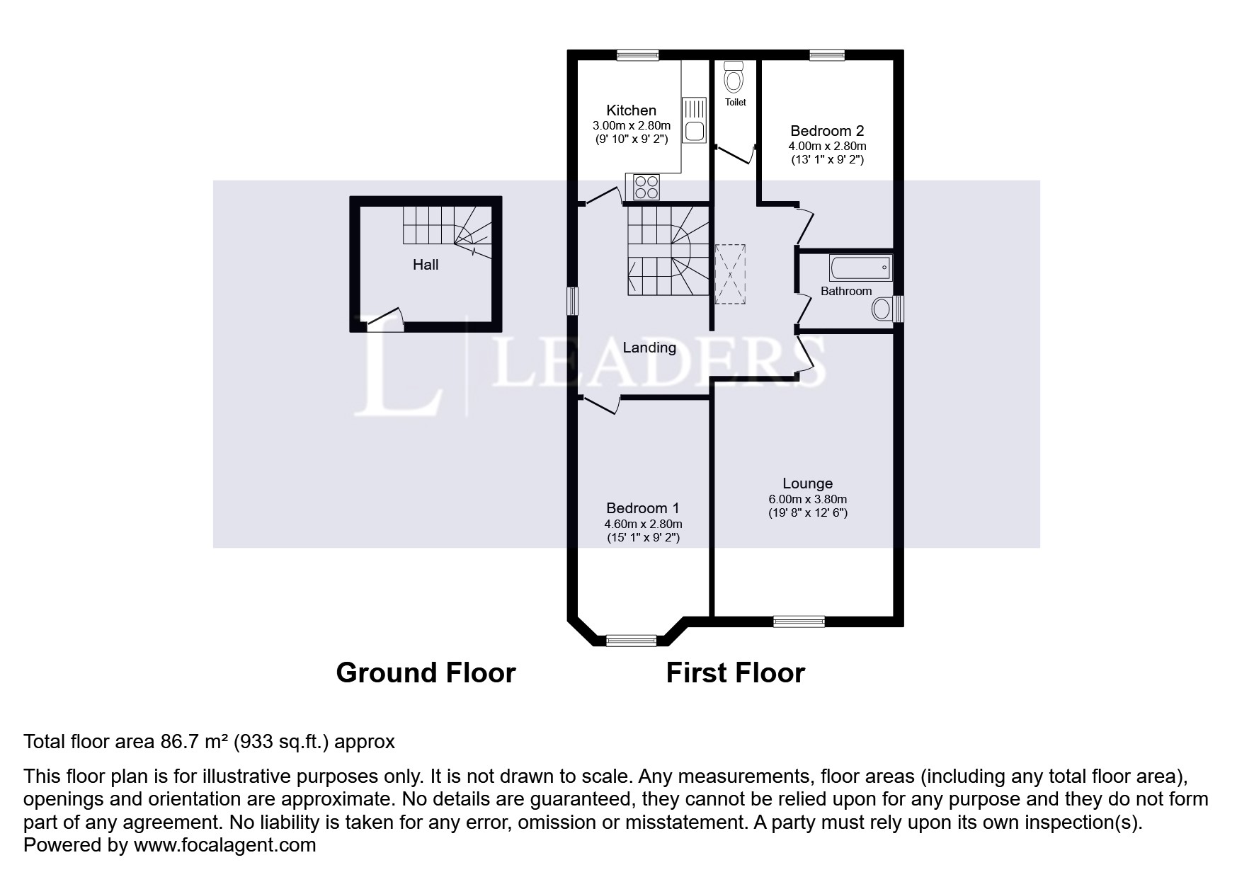 Flat 2, 25, High Street South, Bedfordshire floorplan