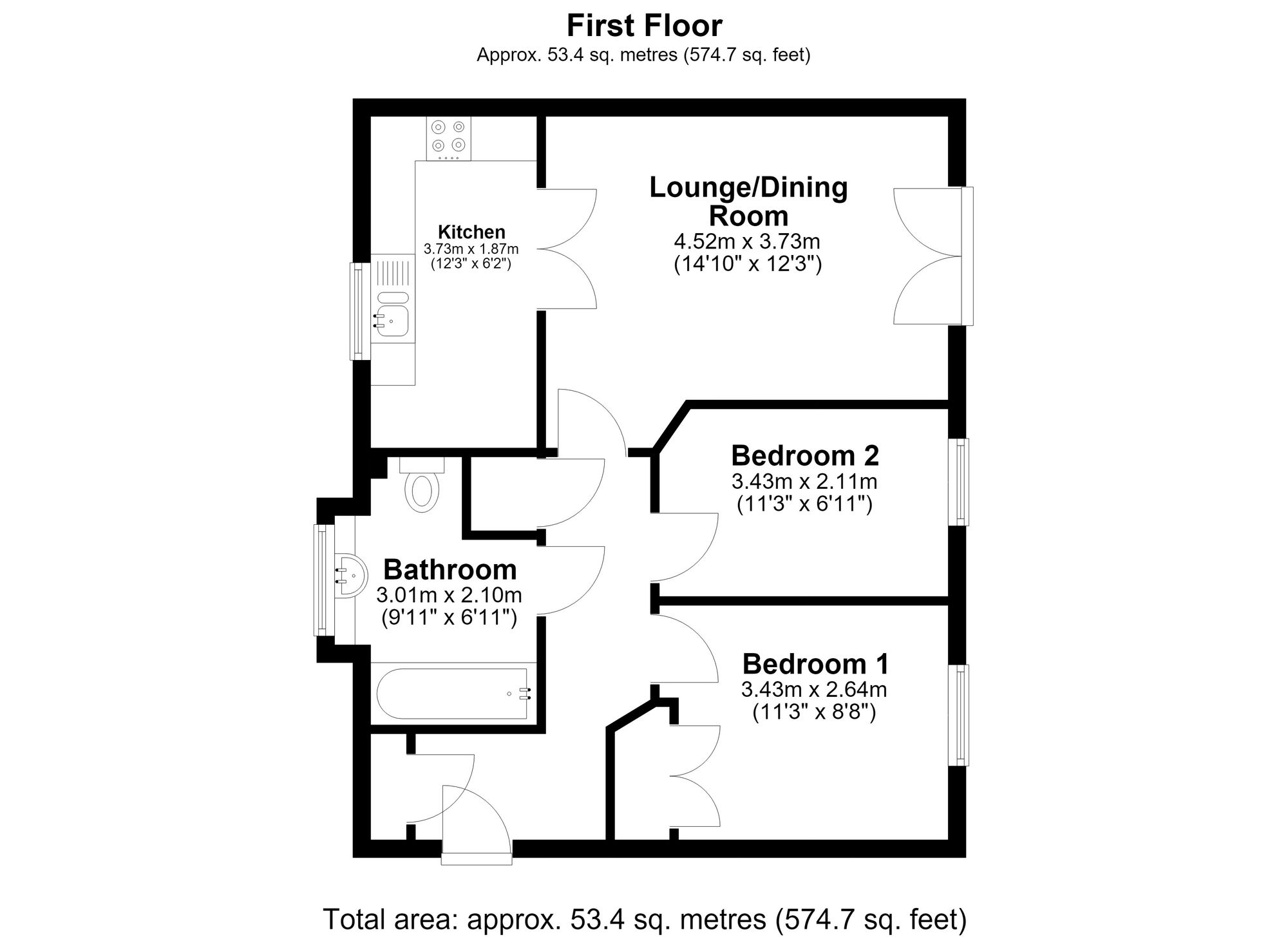28 Braeburn Walk, Royston floorplan