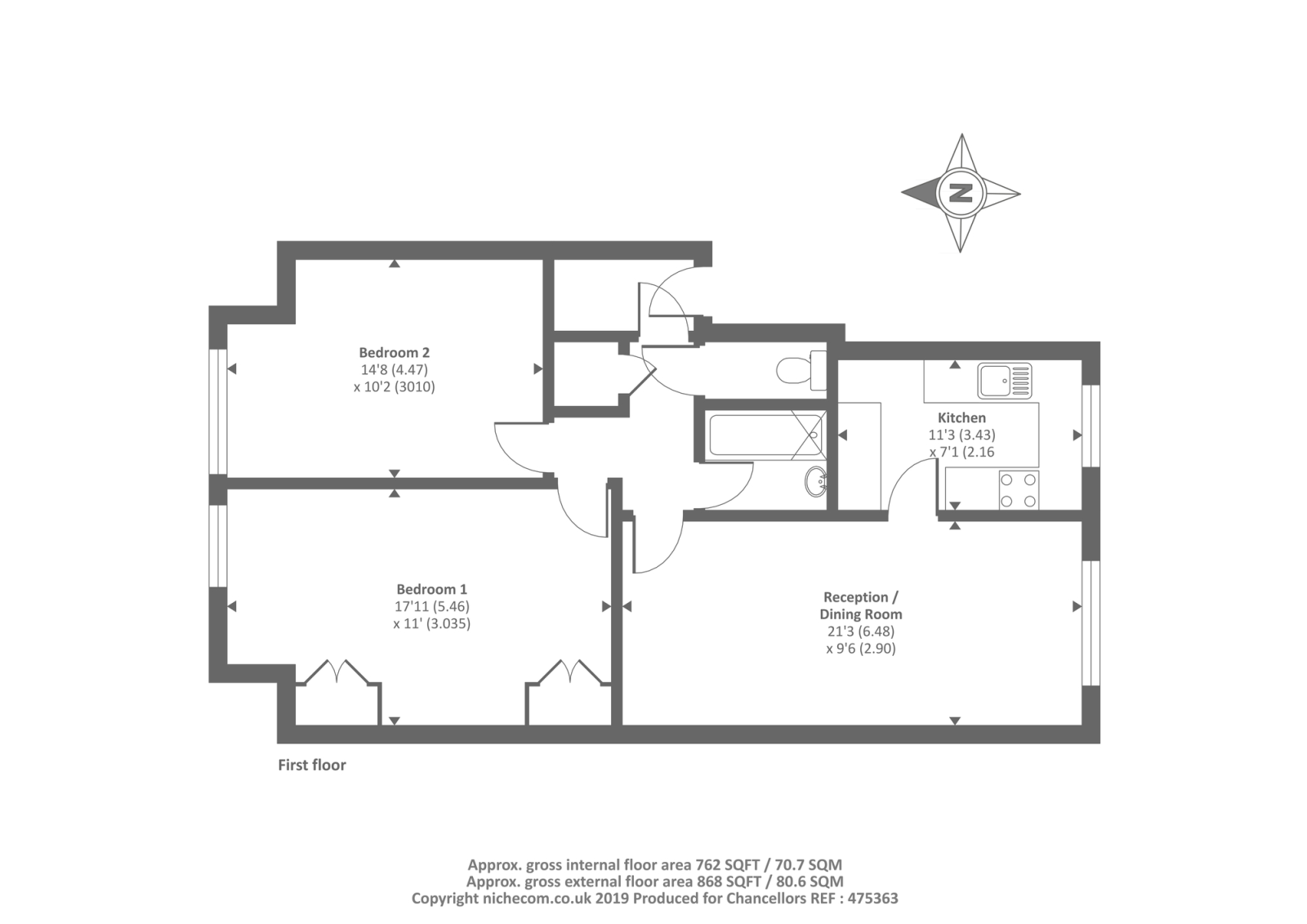 2 Bedrooms Flat for sale in Branksome Court, Prospect Street, Reading RG1