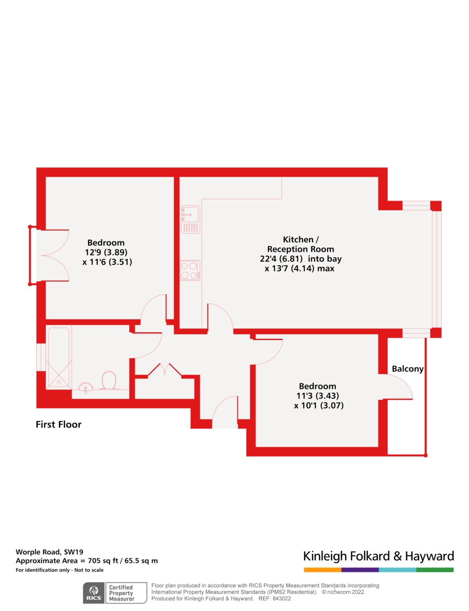 Flat 5, 126, Worple Road, London floorplan