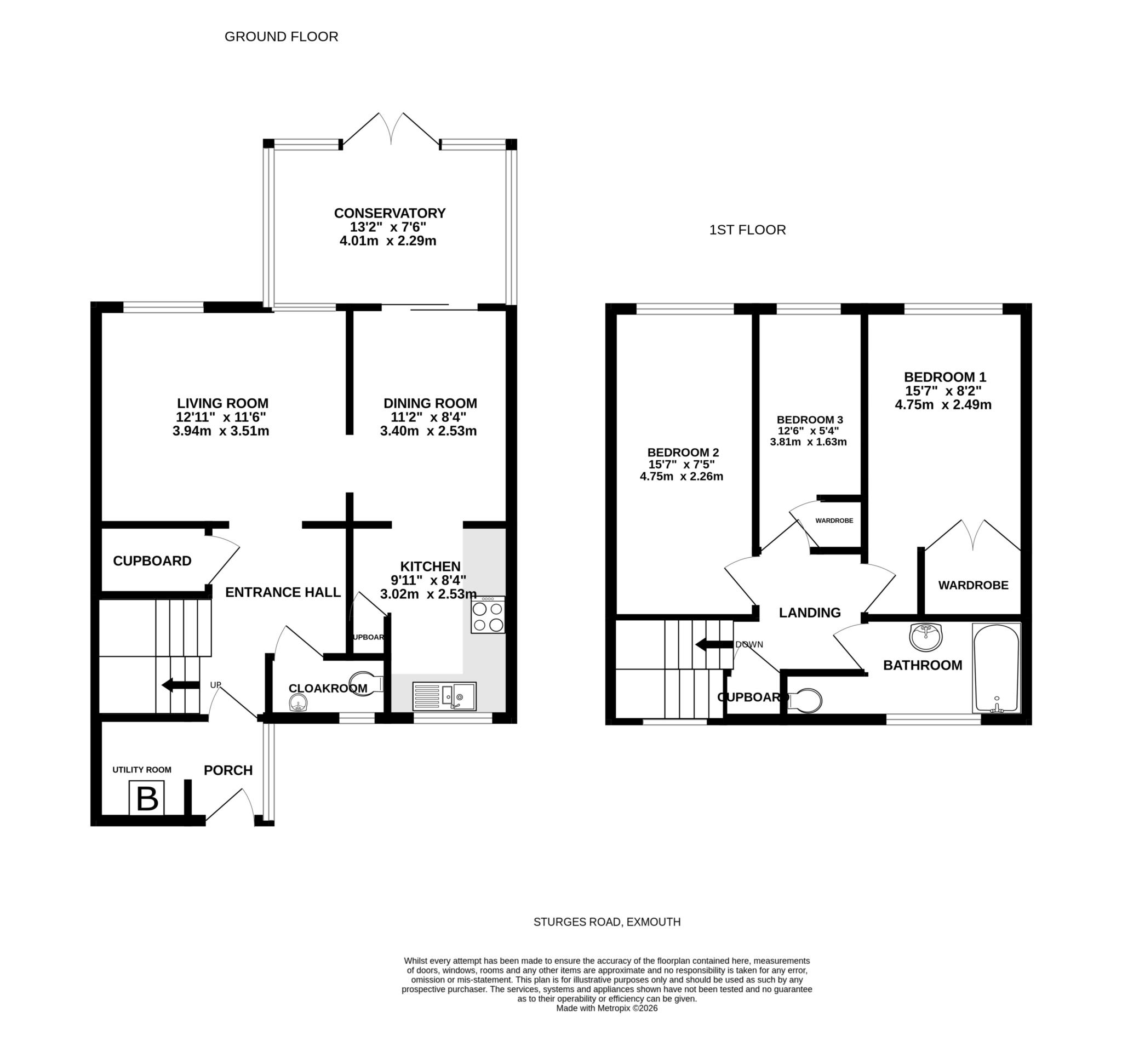 4, Sturges Road, Exmouth floorplan