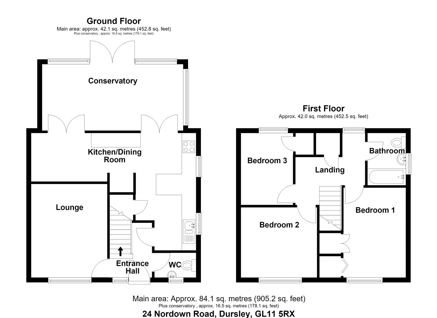 24, Nordown Road, Dursley floorplan