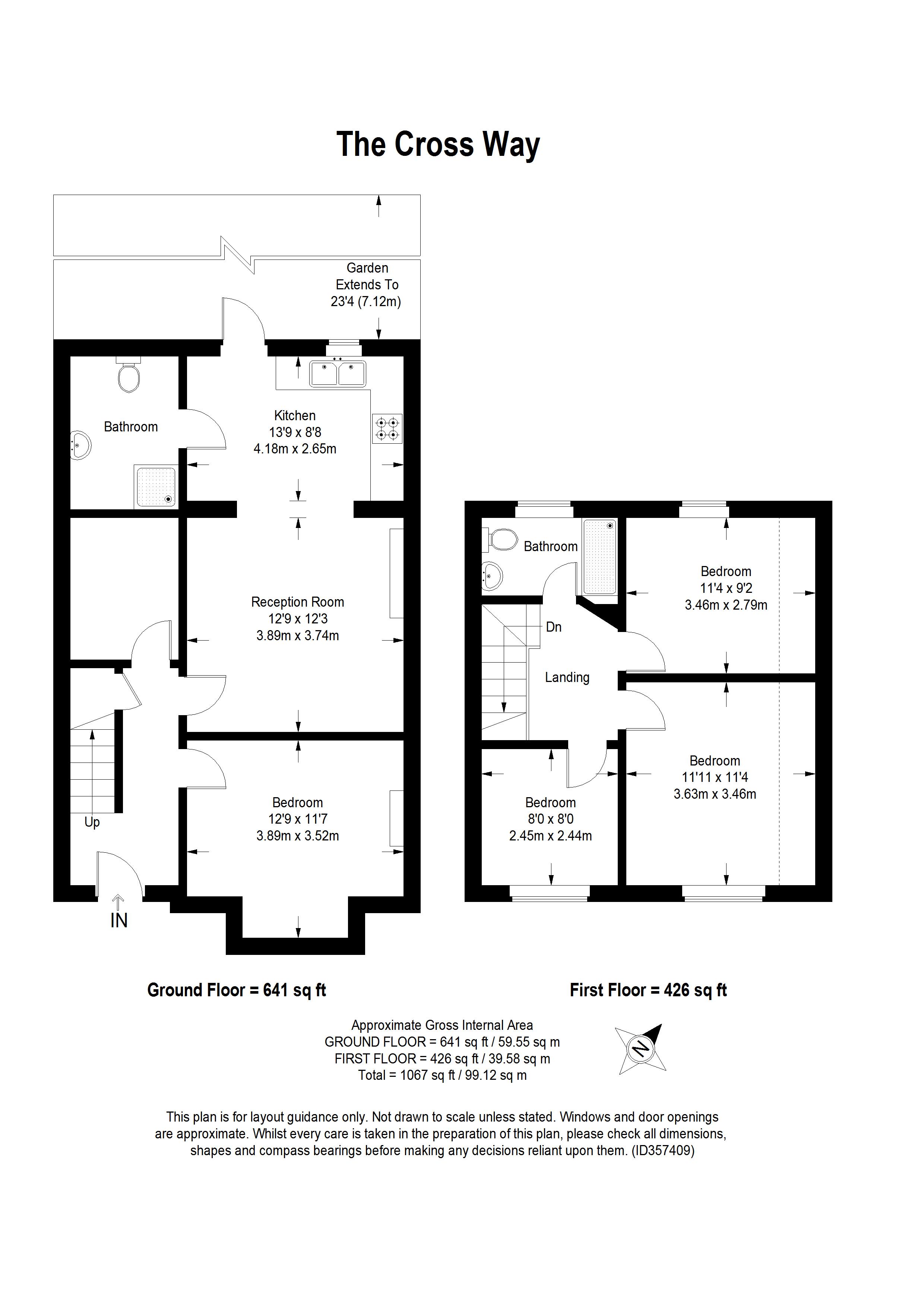 3 Bedrooms Terraced house for sale in The Cross Way, Harrow HA3