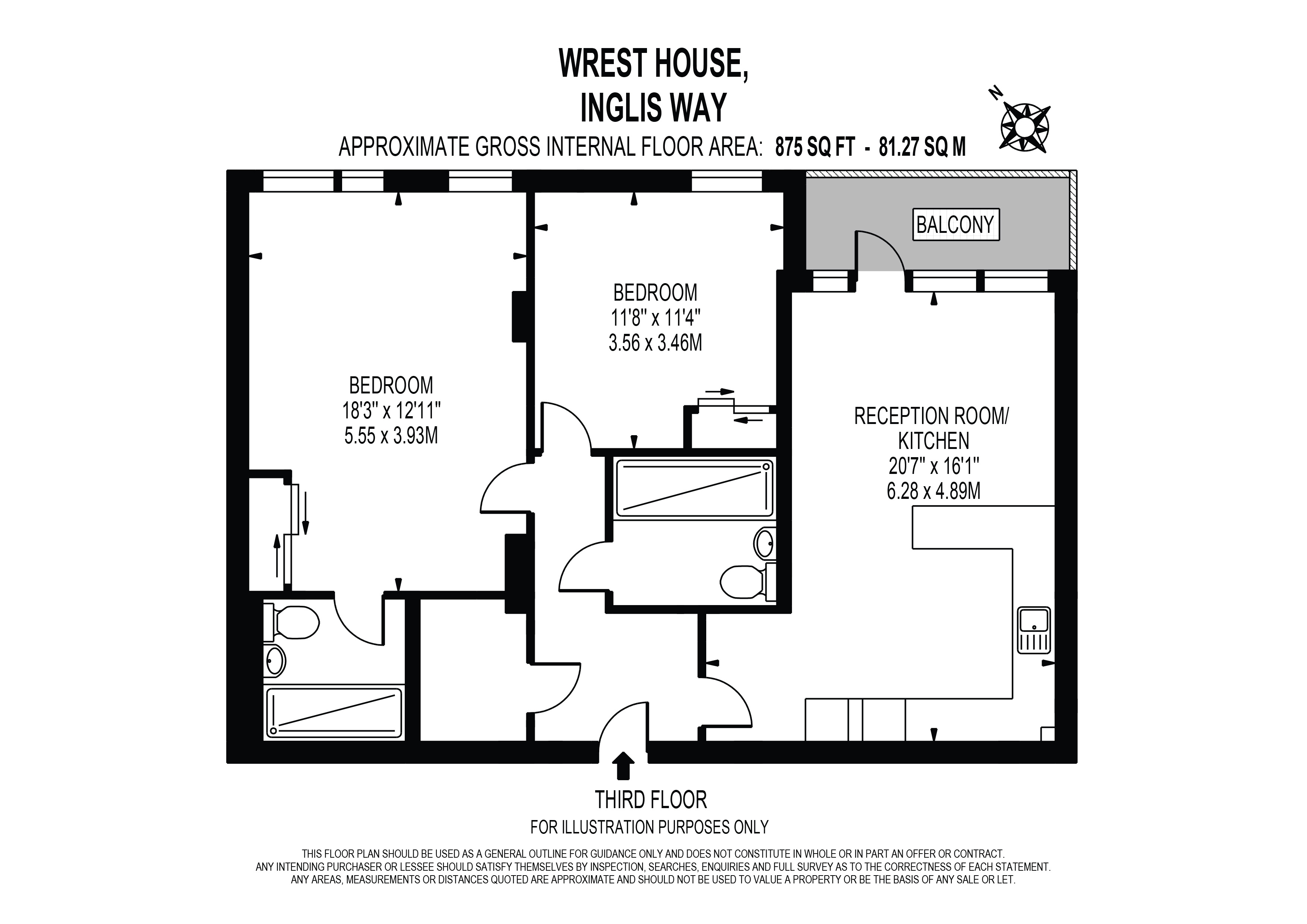 57 Wrest Court, 27, Inglis Way, LONDON floorplan