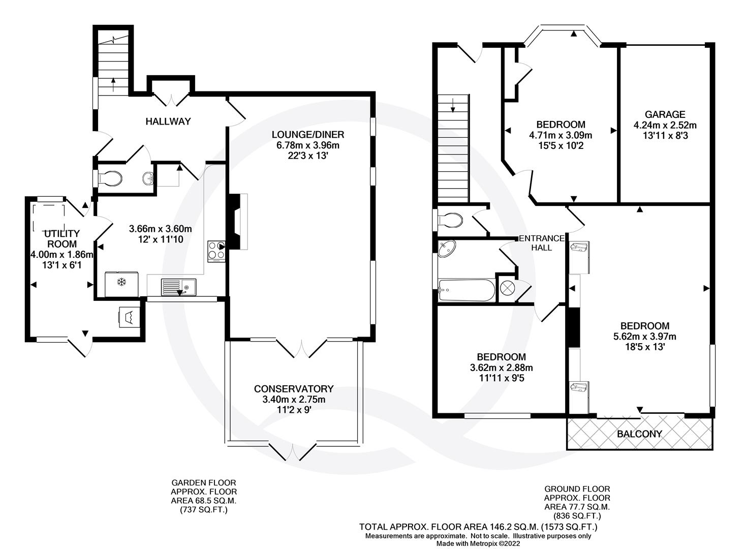 Redhill Drive, Brighton, BN1 floorplan