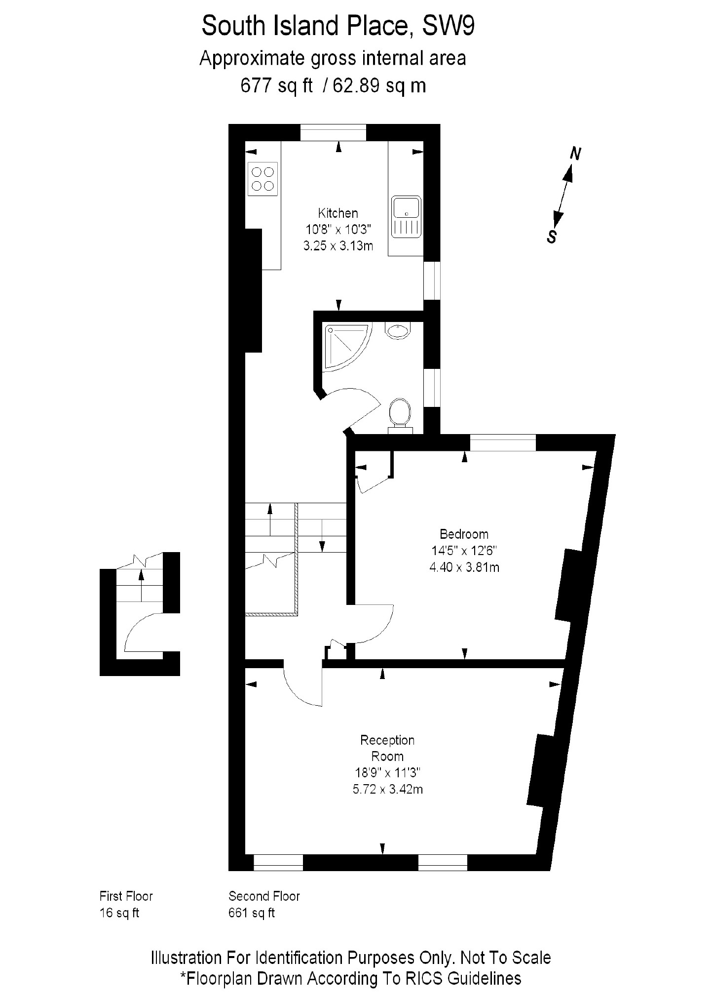 1 Bedrooms Flat to rent in South Island Place, Oval SW9