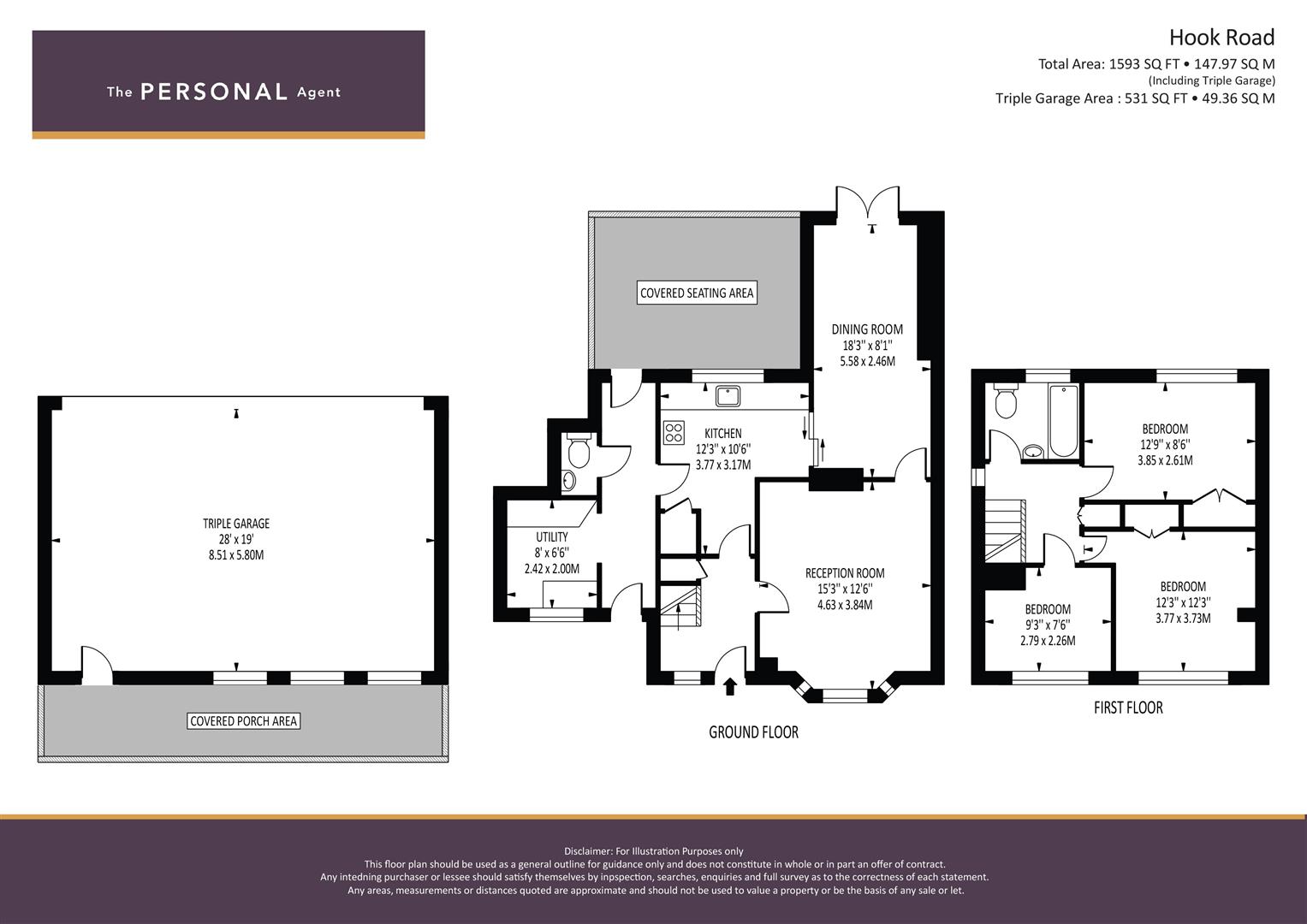 3 bed semidetached house for sale in Hook Road, Epsom KT19 67554711