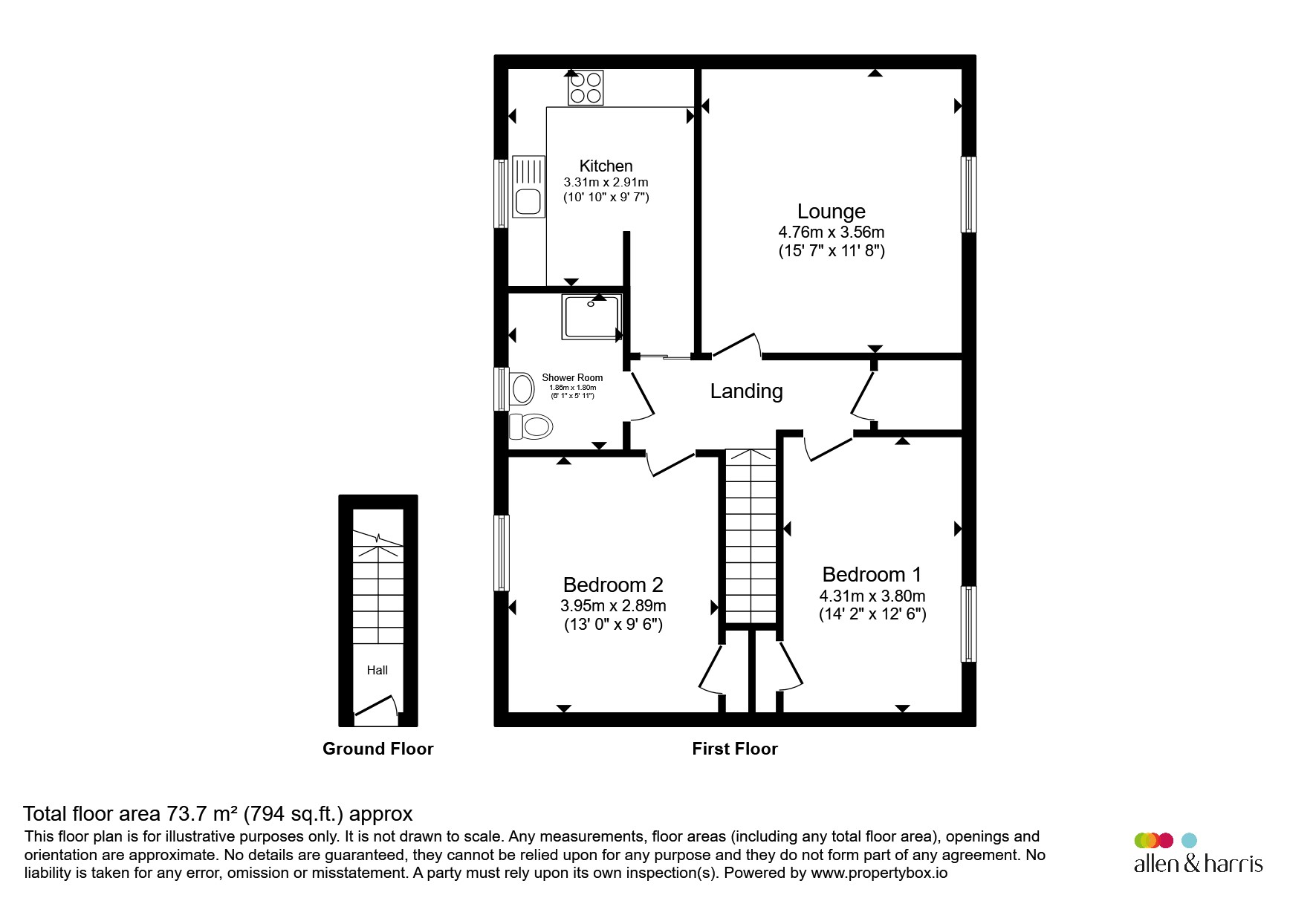 36, Bruce Street, Kilmarnock floorplan