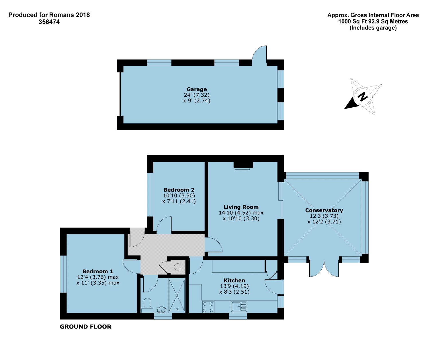 2 Bedrooms Semi-detached bungalow for sale in Hinton Close, Crowthorne, Berkshire RG45