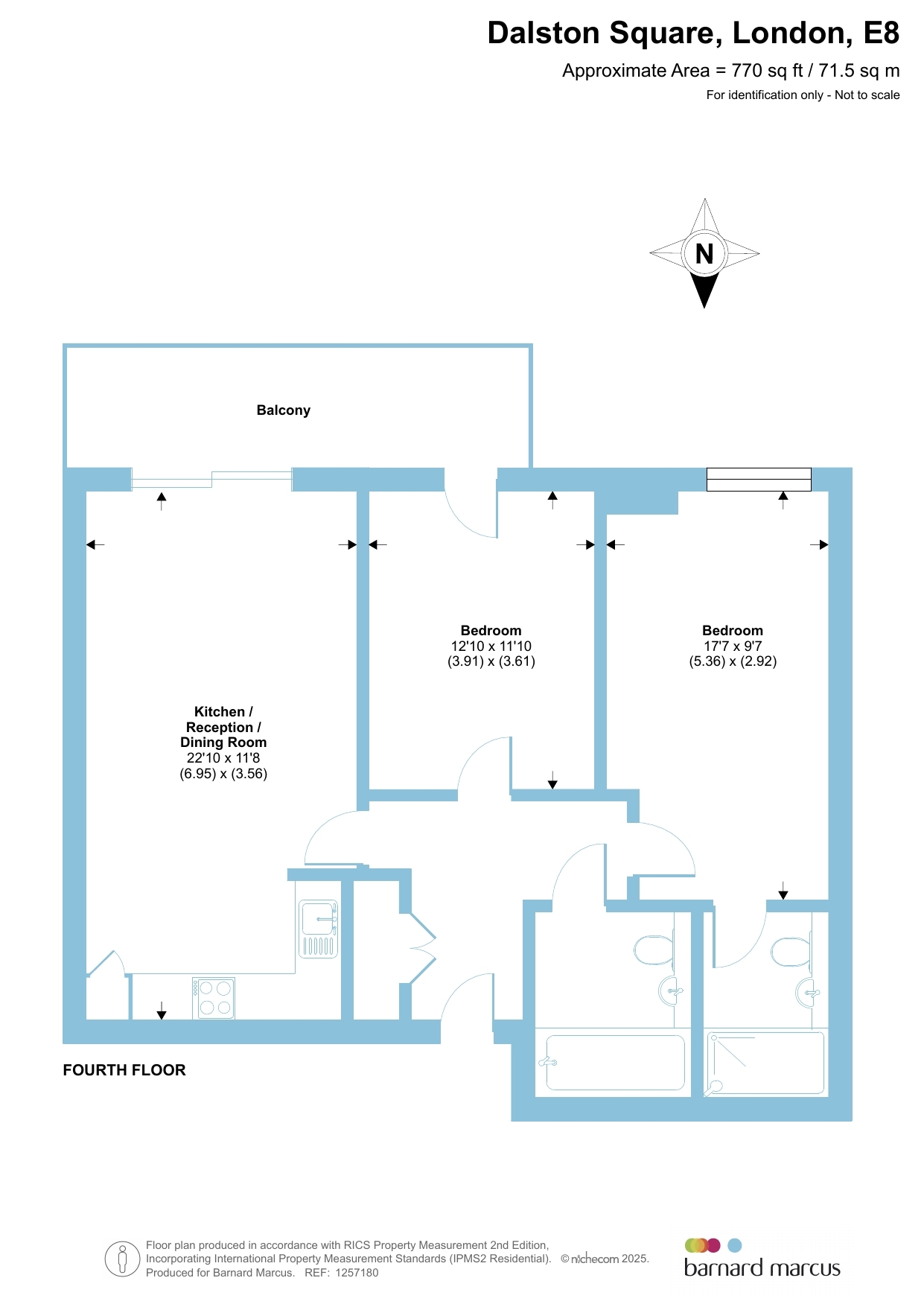 Flat 8, Gaumont Tower, Dalston Square, London floorplan