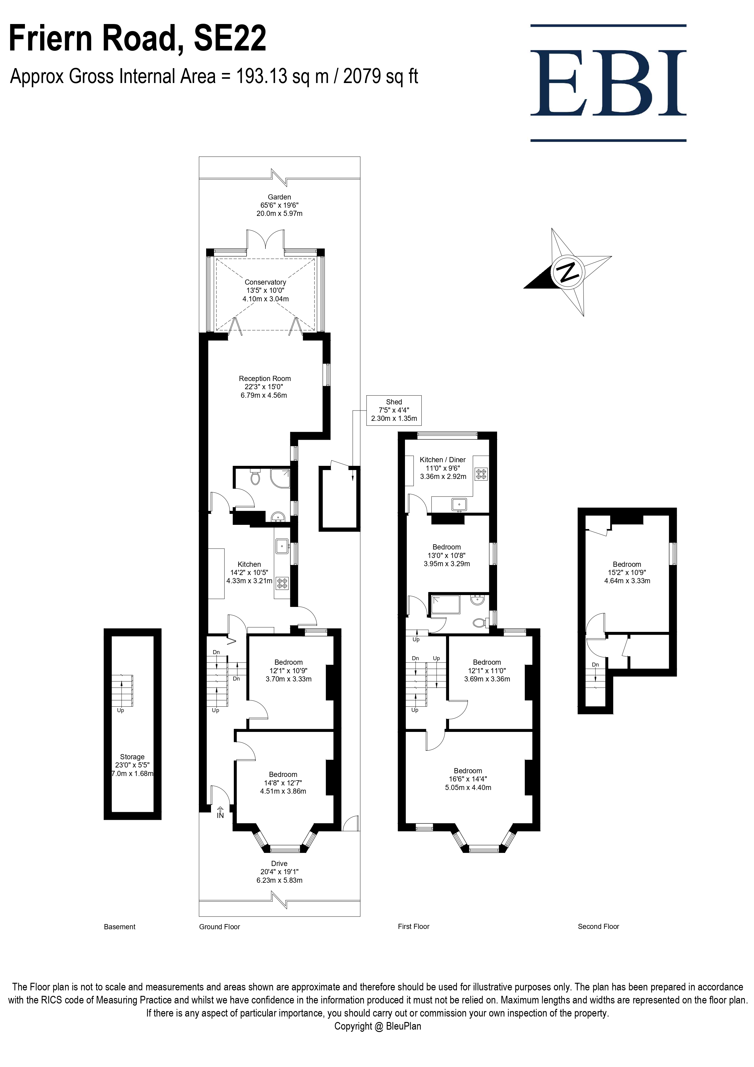 151, Friern Road, London floorplan