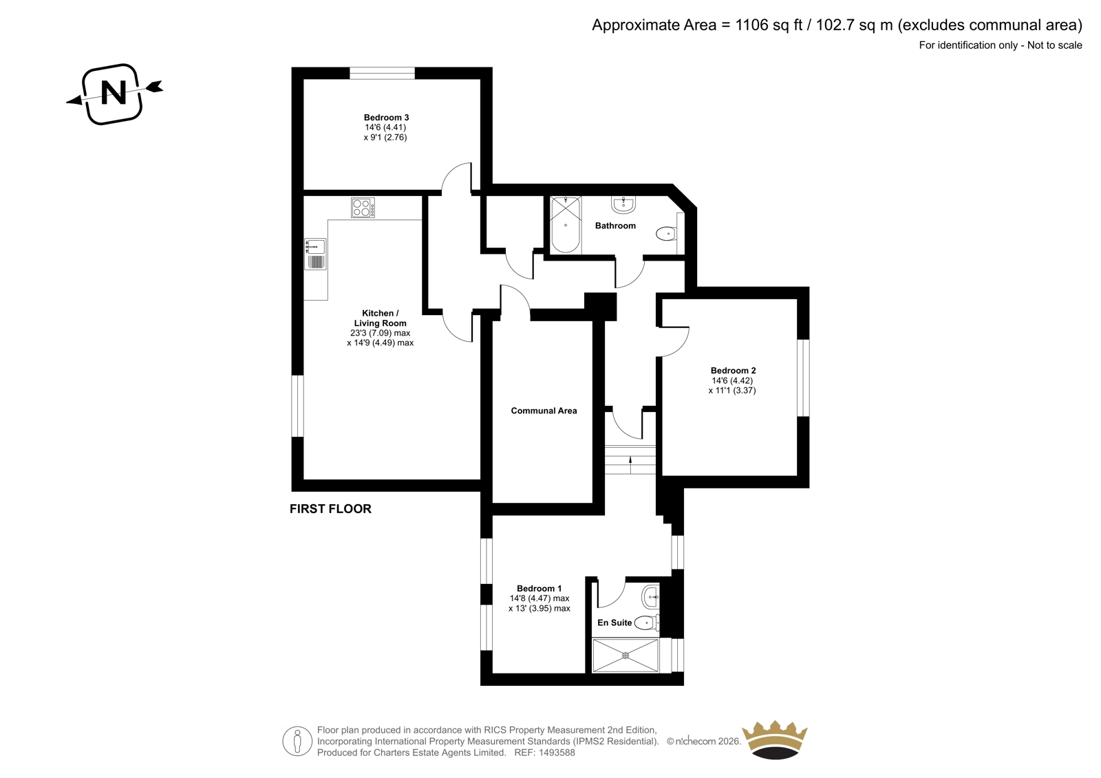 Oaklands- Apartment 3, 3, Oaklands, Southsea floorplan
