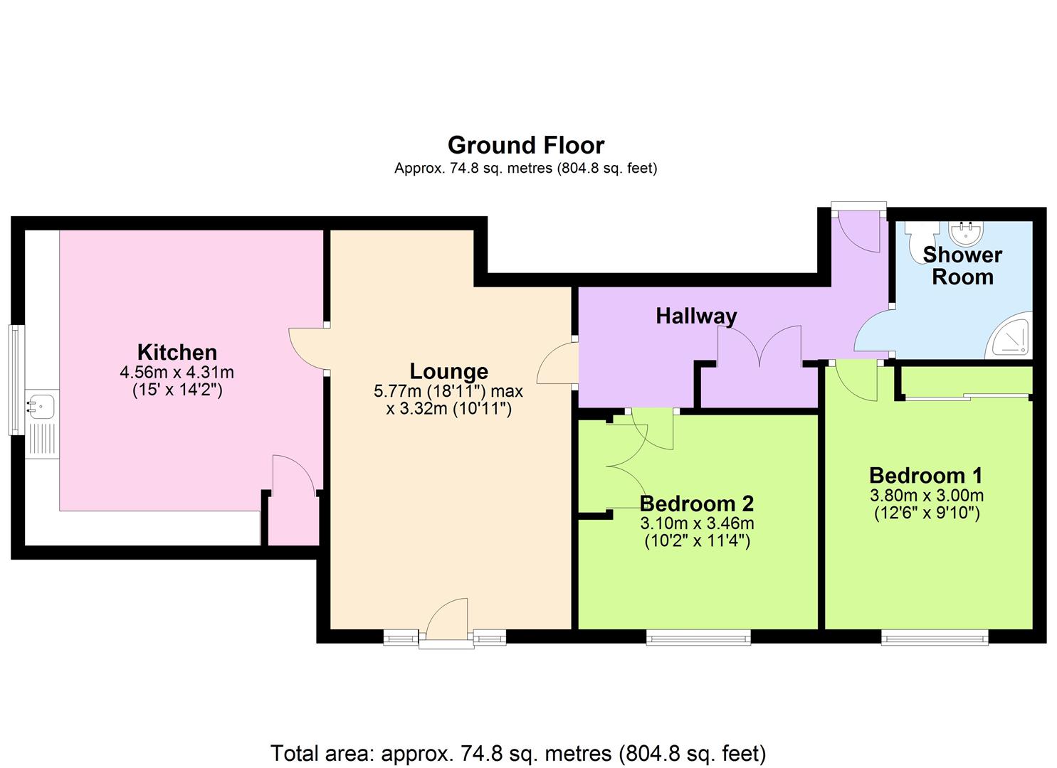 Penwortham Hall Gardens, Penwortham, Preston PR1, 2 bedroom flat for
