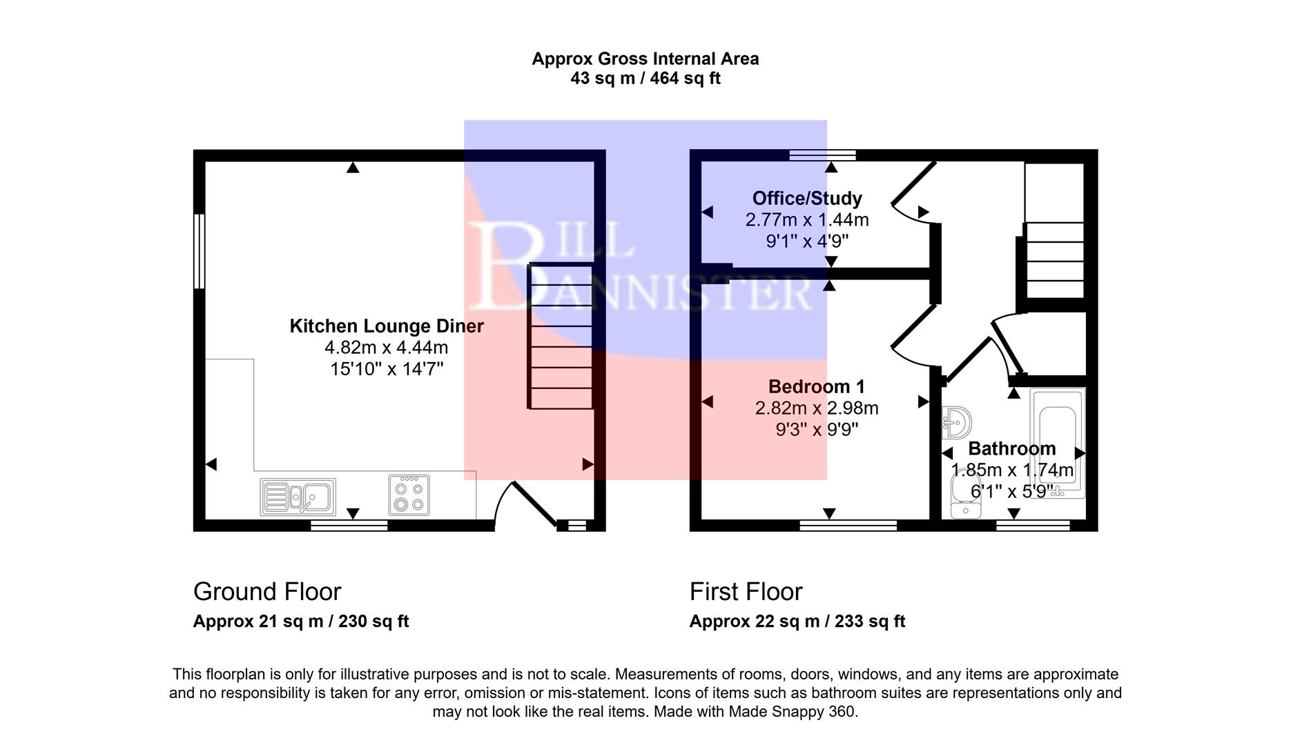 16, Albert Place, Camborne floorplan
