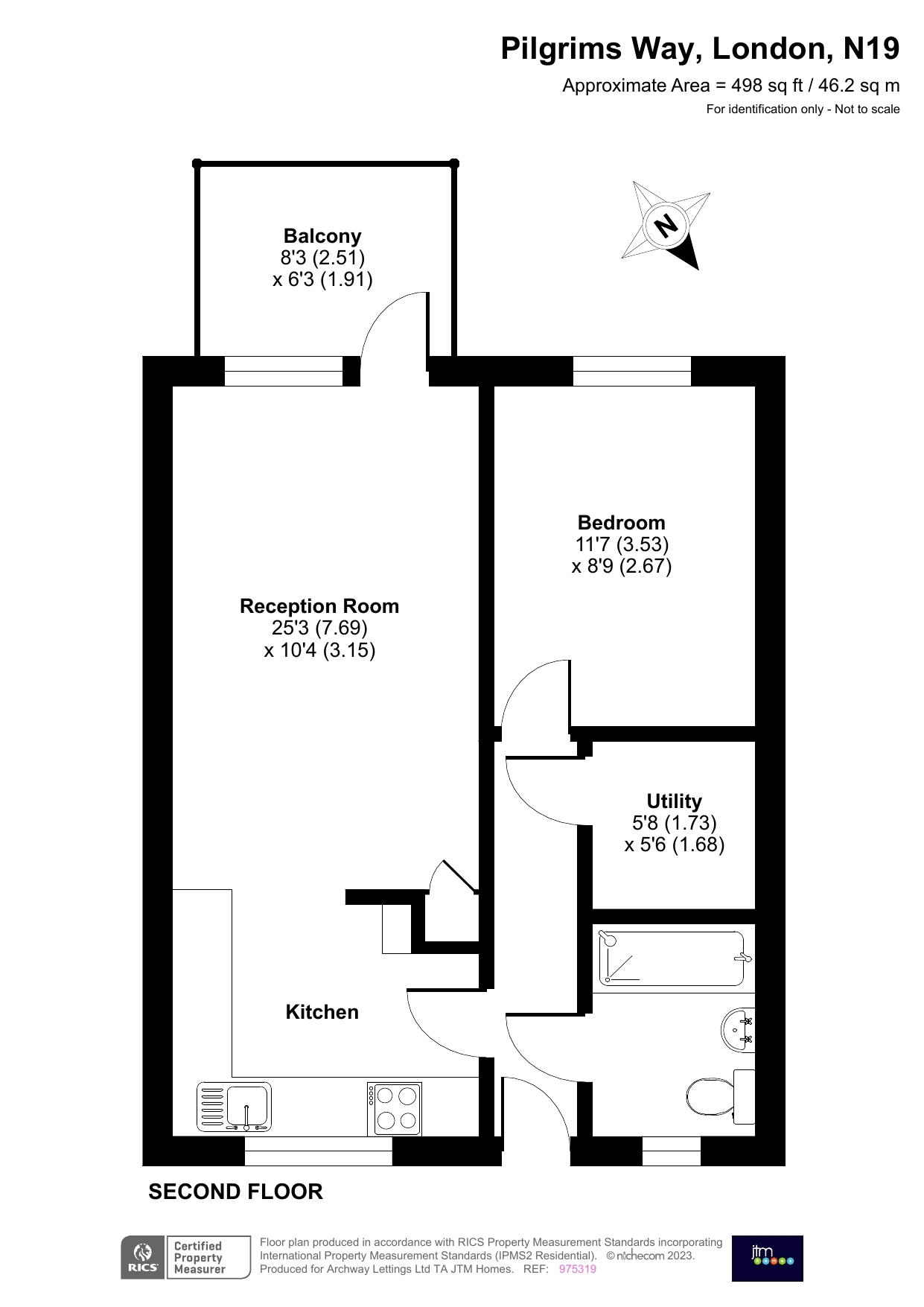 Pilgrims Way, London N19, 1 bedroom flat for sale 64453030