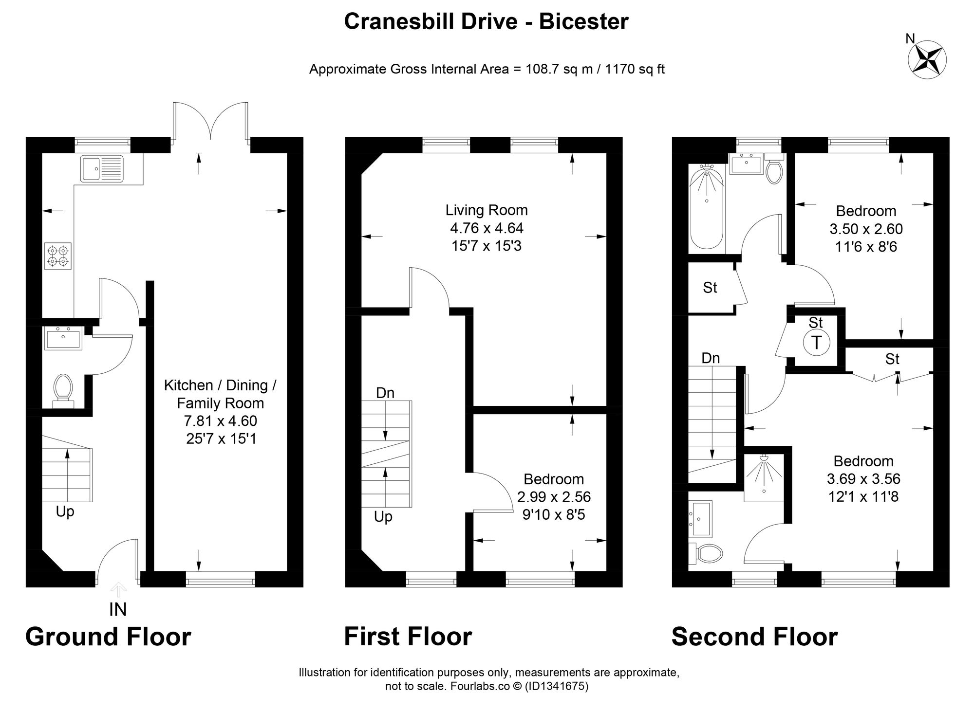 45 Cranesbill Drive, Bicester floorplan