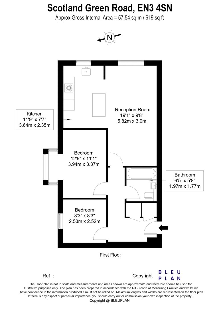 50, Tennyson Close, Enfield floorplan