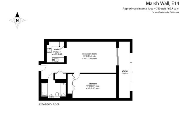 Apartment 6806, 10, Marsh Wall, London floorplan