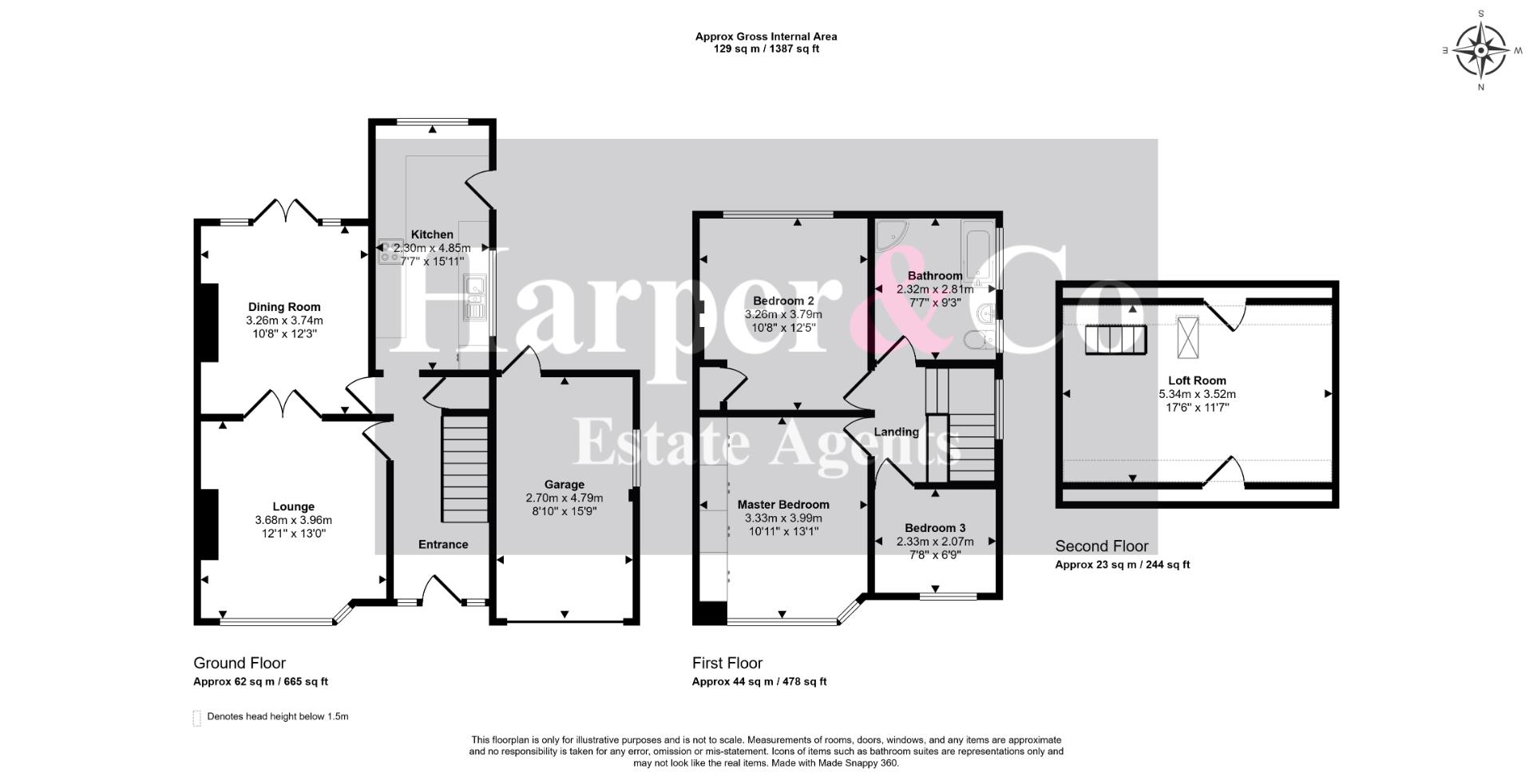91, Fairwell Road, Stockton-On-Tees floorplan