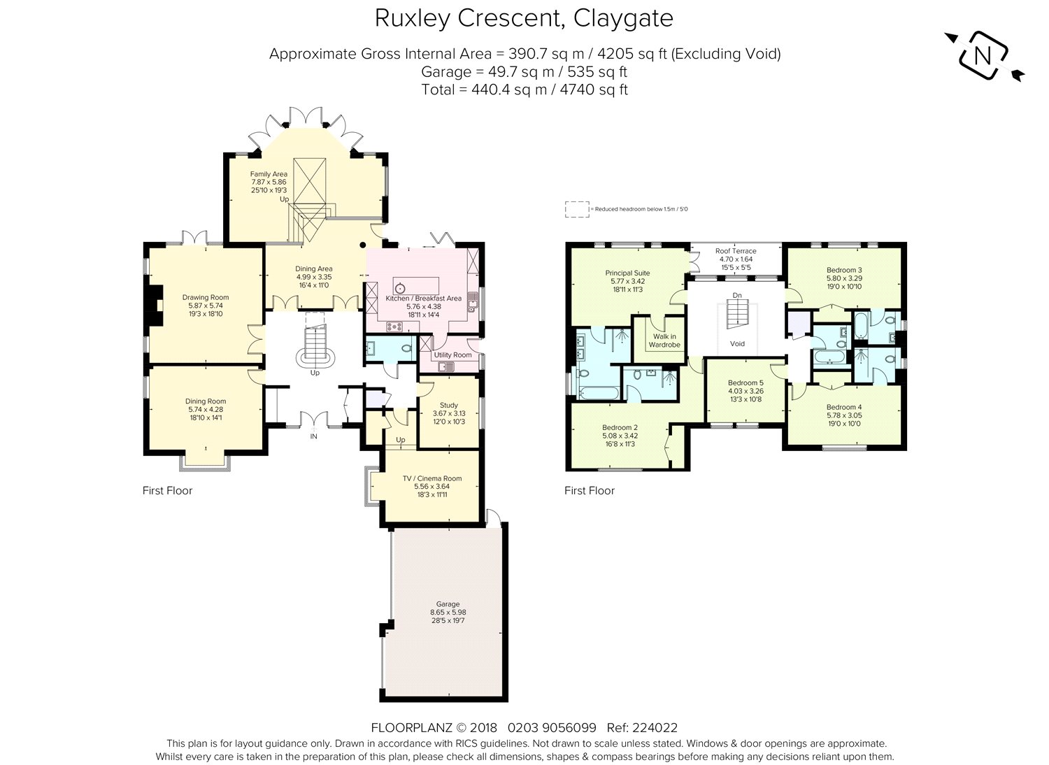 5 Bedrooms Detached house for sale in Ruxley Crescent, Claygate, Esher, Surrey KT10