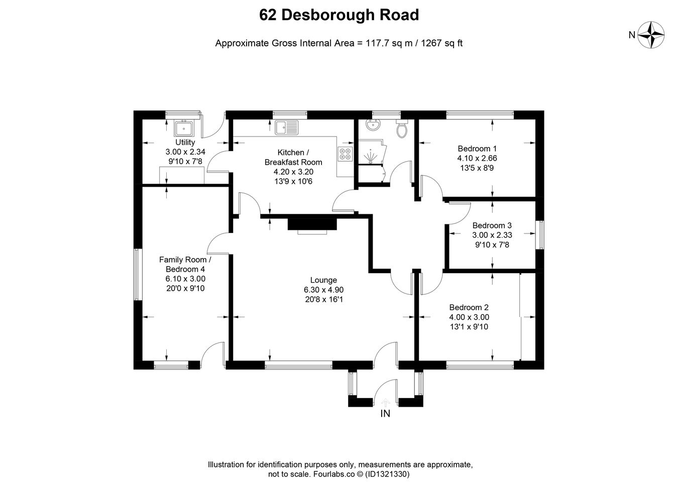 62, Desborough Road, Huntingdon floorplan