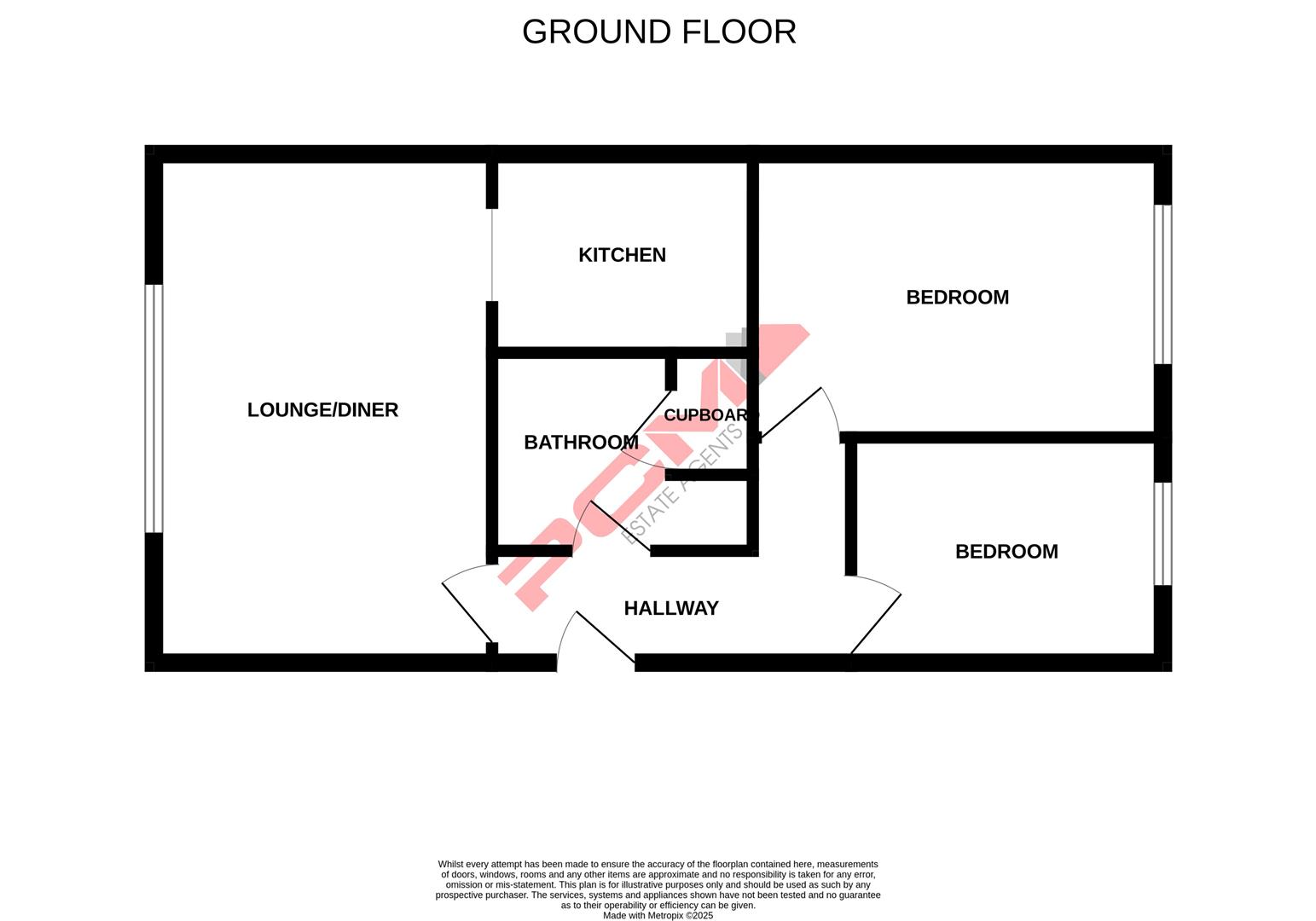 Flat 9 The Moorings, 71, The Bourne, Hastings floorplan