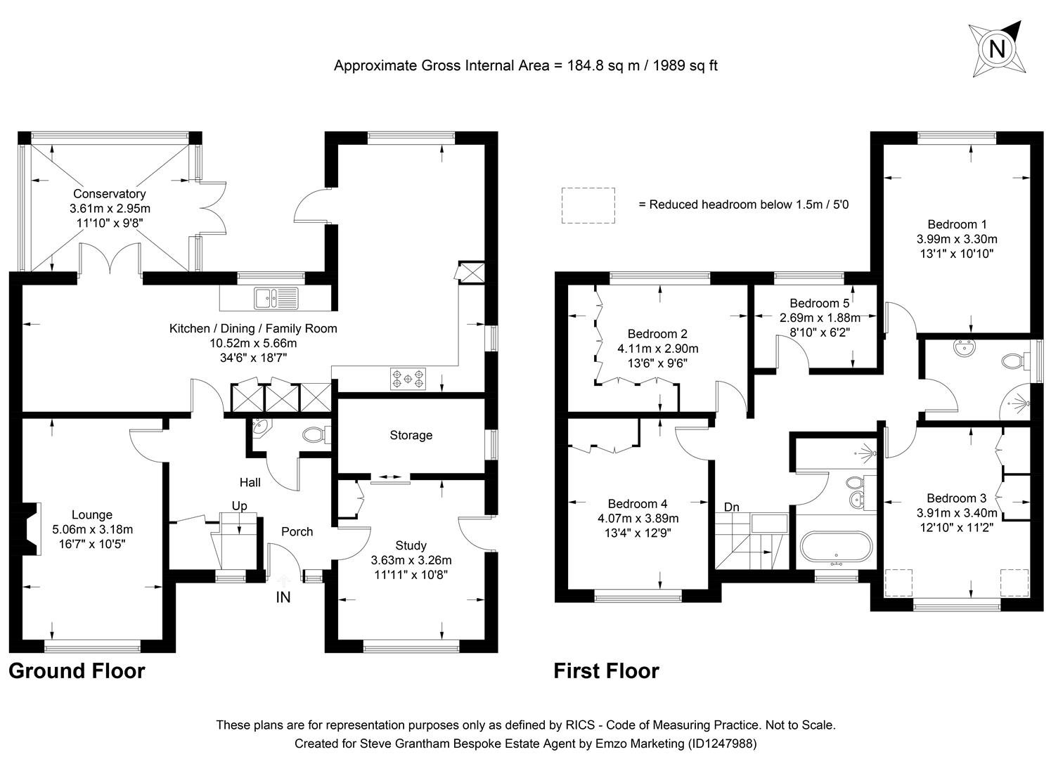 97, Roundway, Waterlooville floorplan