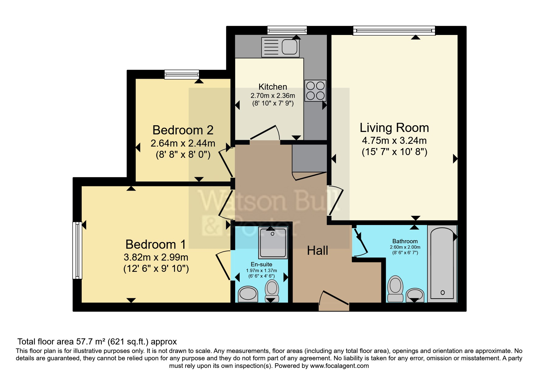Flat 4, Oakleigh Court,, East Hill Road, Isle of Wight floorplan