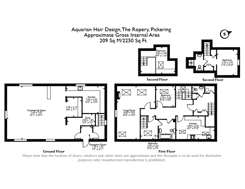 Aquarian Hair Design, The Ropery, Pickering floorplan