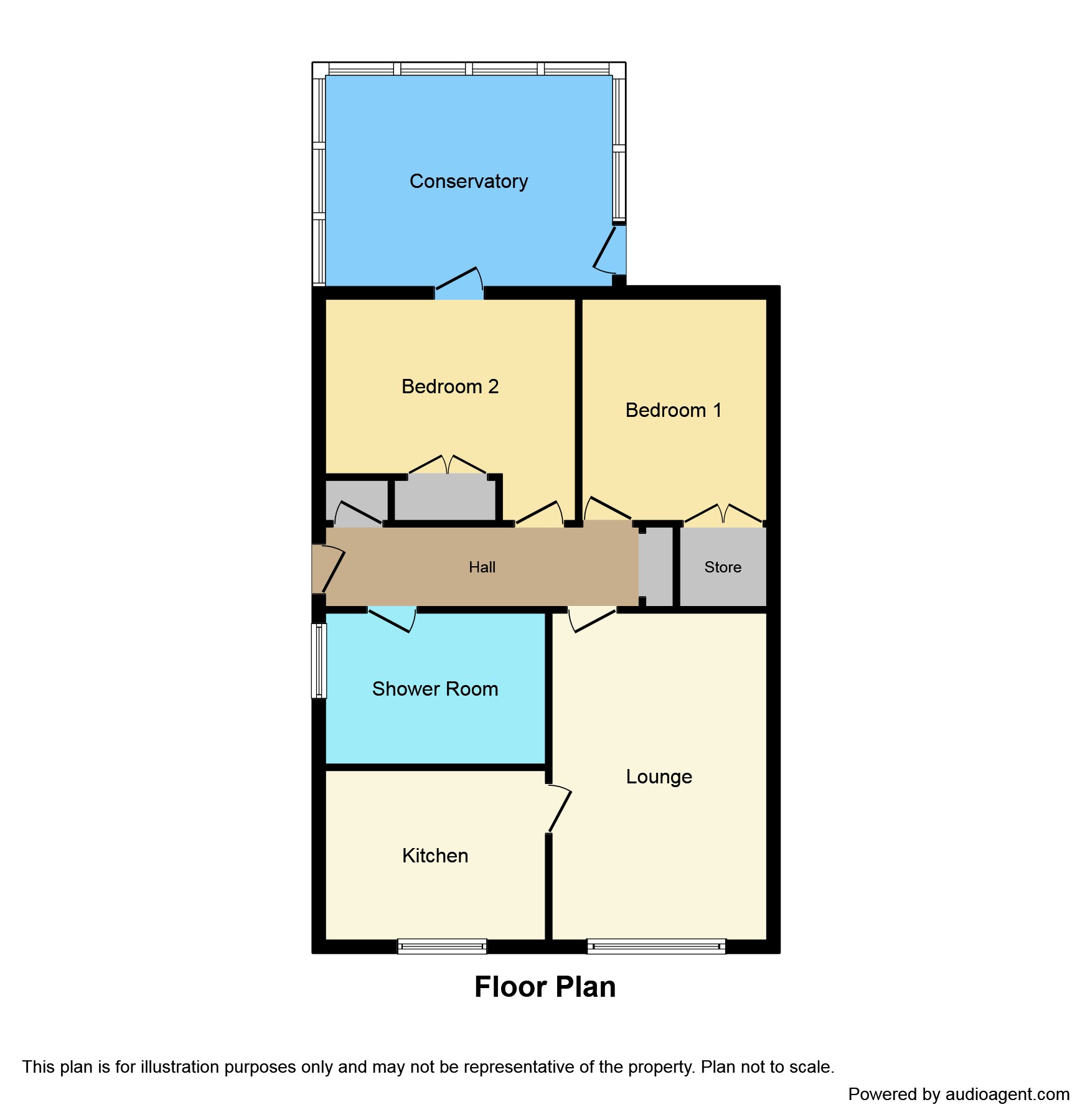 2 Bedrooms Semi-detached bungalow for sale in Ochil Gardens, Dunning, Perth PH2